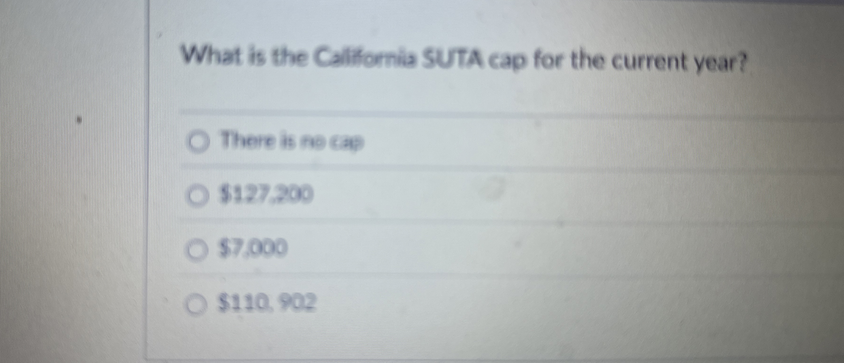 What is the California SUTA cap for the current