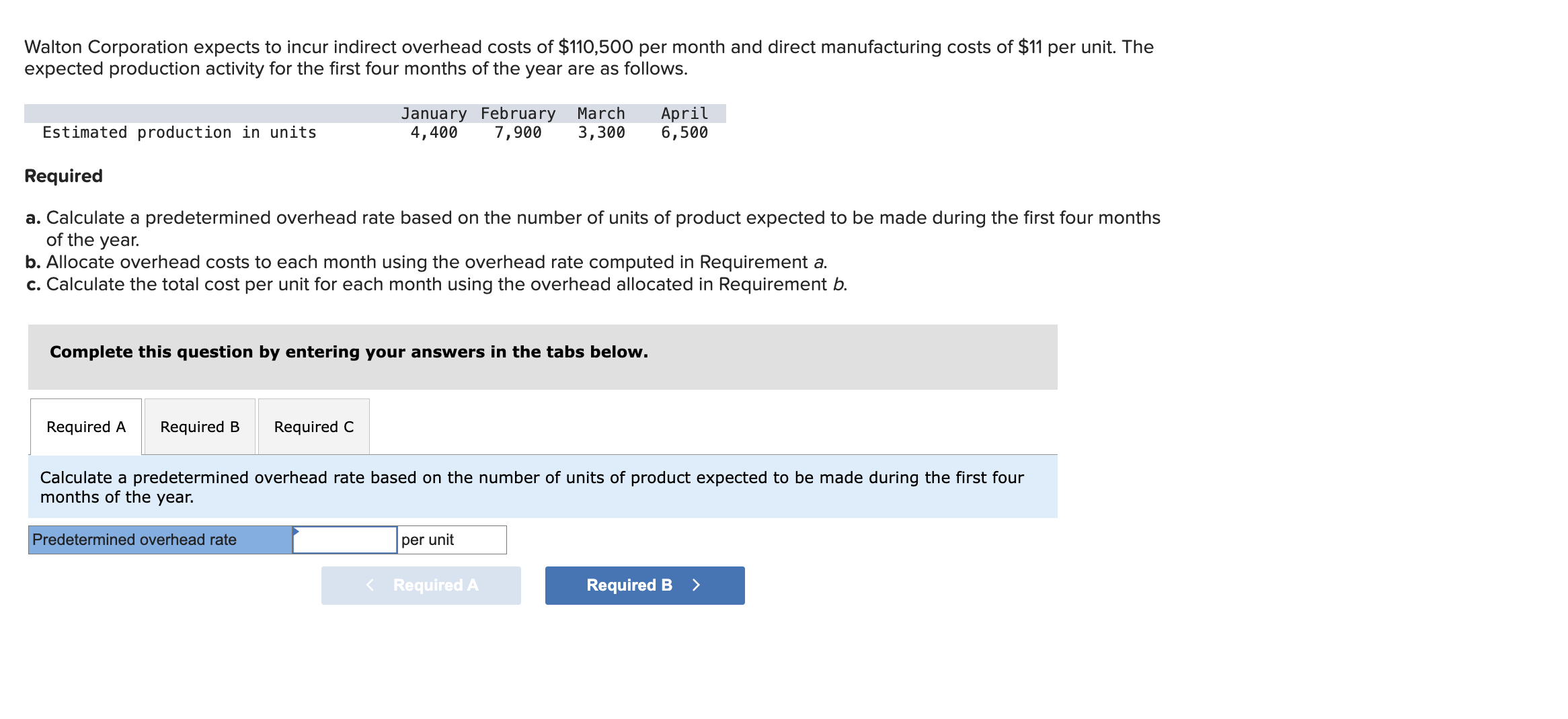 Walton Corporation expects to incur indirect