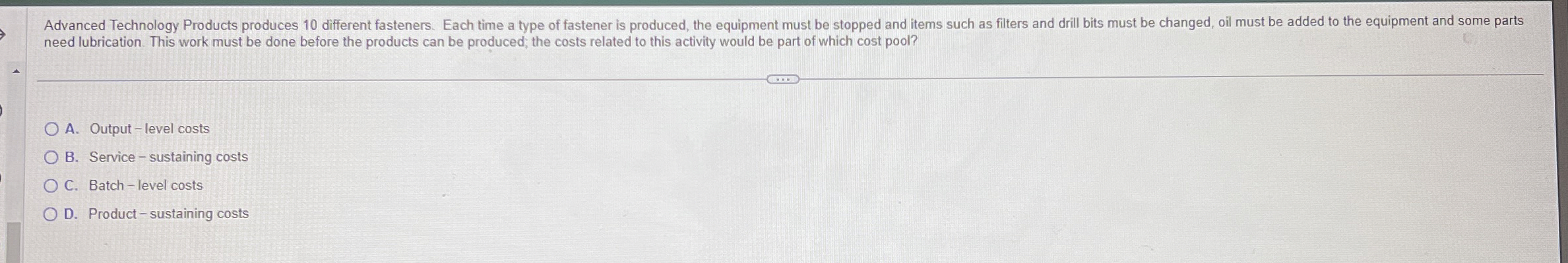 need lubrication. This work must be done before