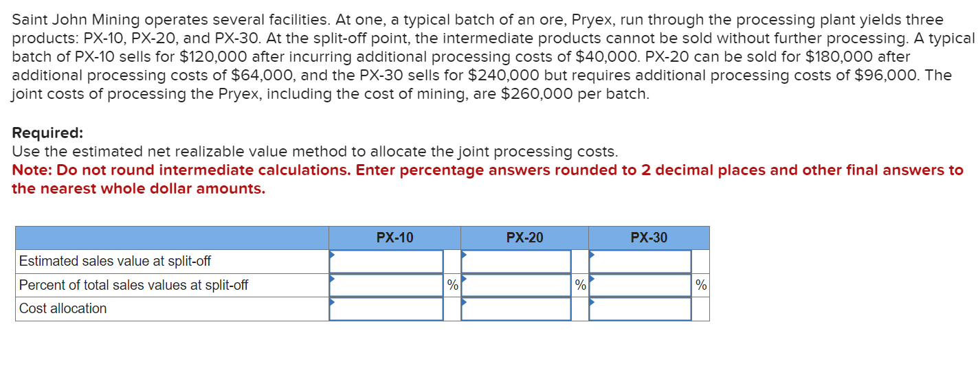 Saint John Mining operates several facilities. At