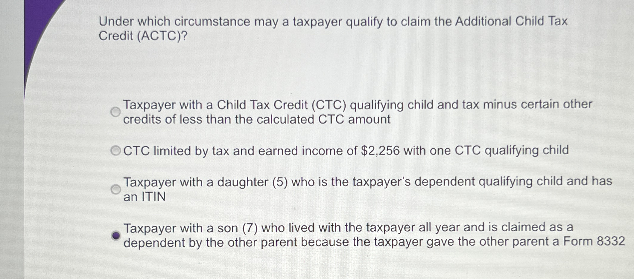 Under which circumstance may a taxpayer qualify