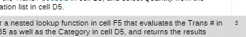 ation list in cell D5. a nested lookup function