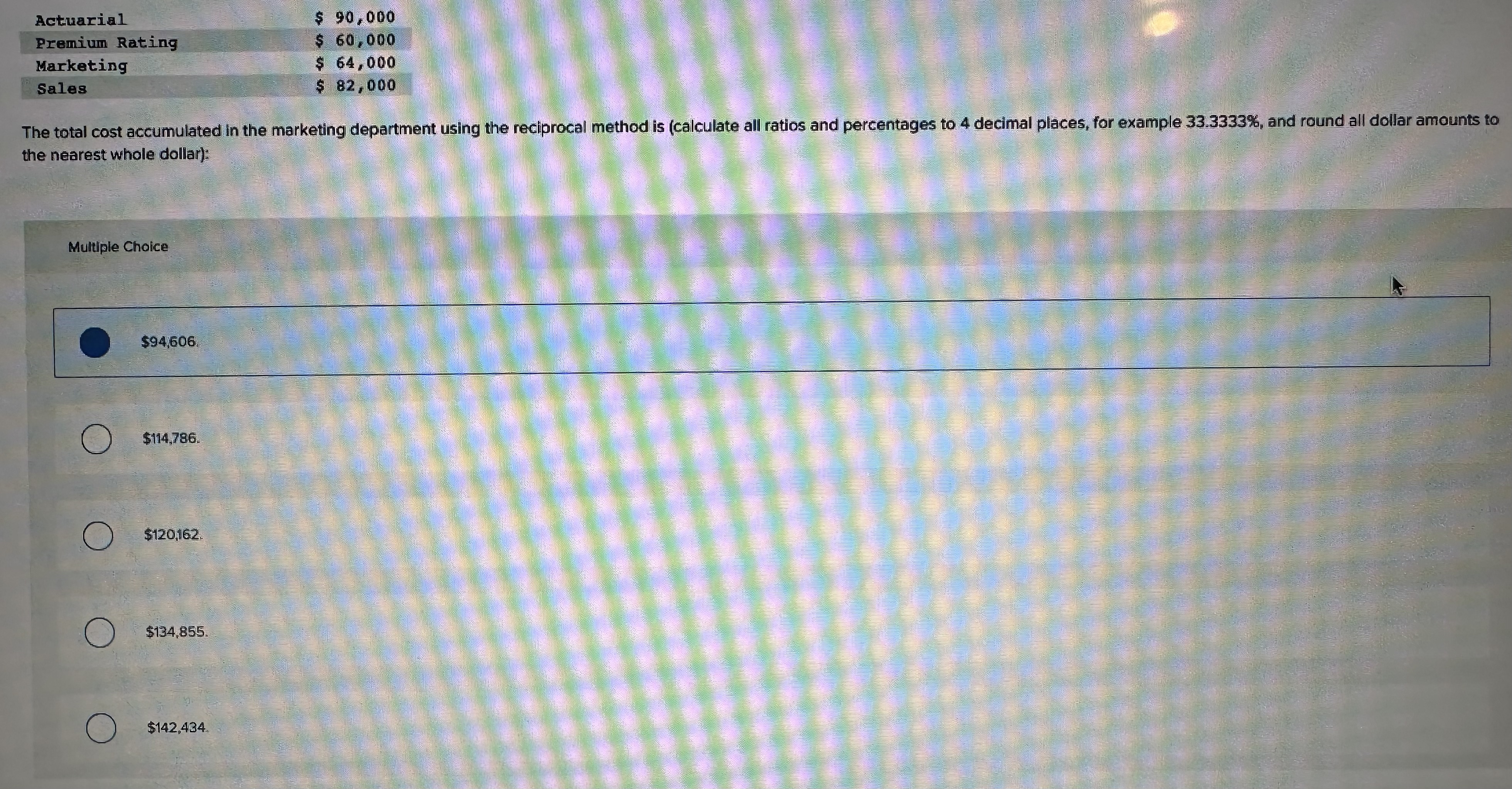Actuarial $ 90 , 000 Premium Rating $ 60, 000