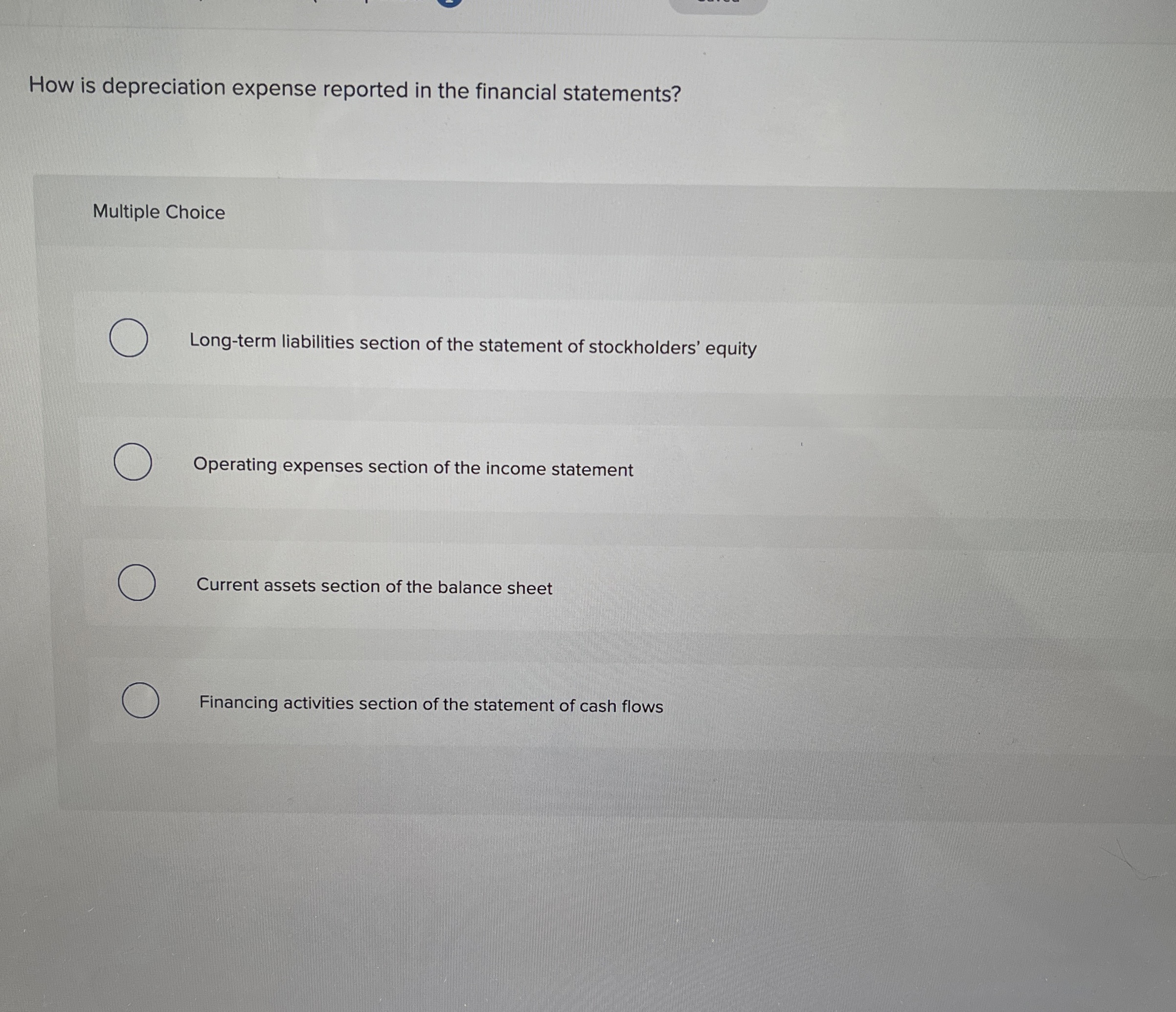 How is depreciation expense reported in the