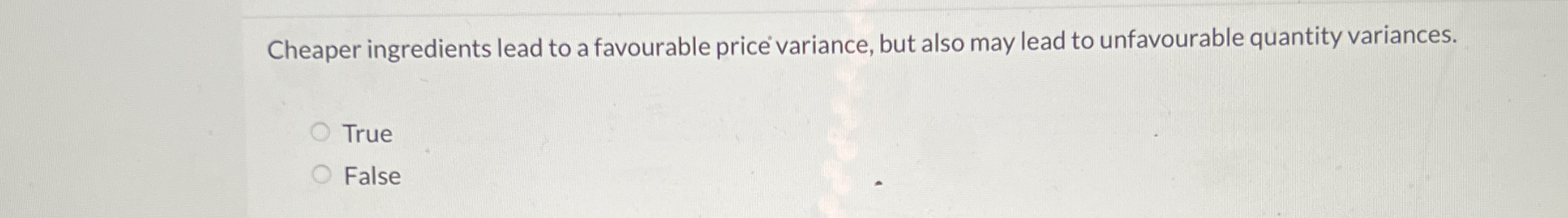 Cheaper ingredients lead to a favourable price