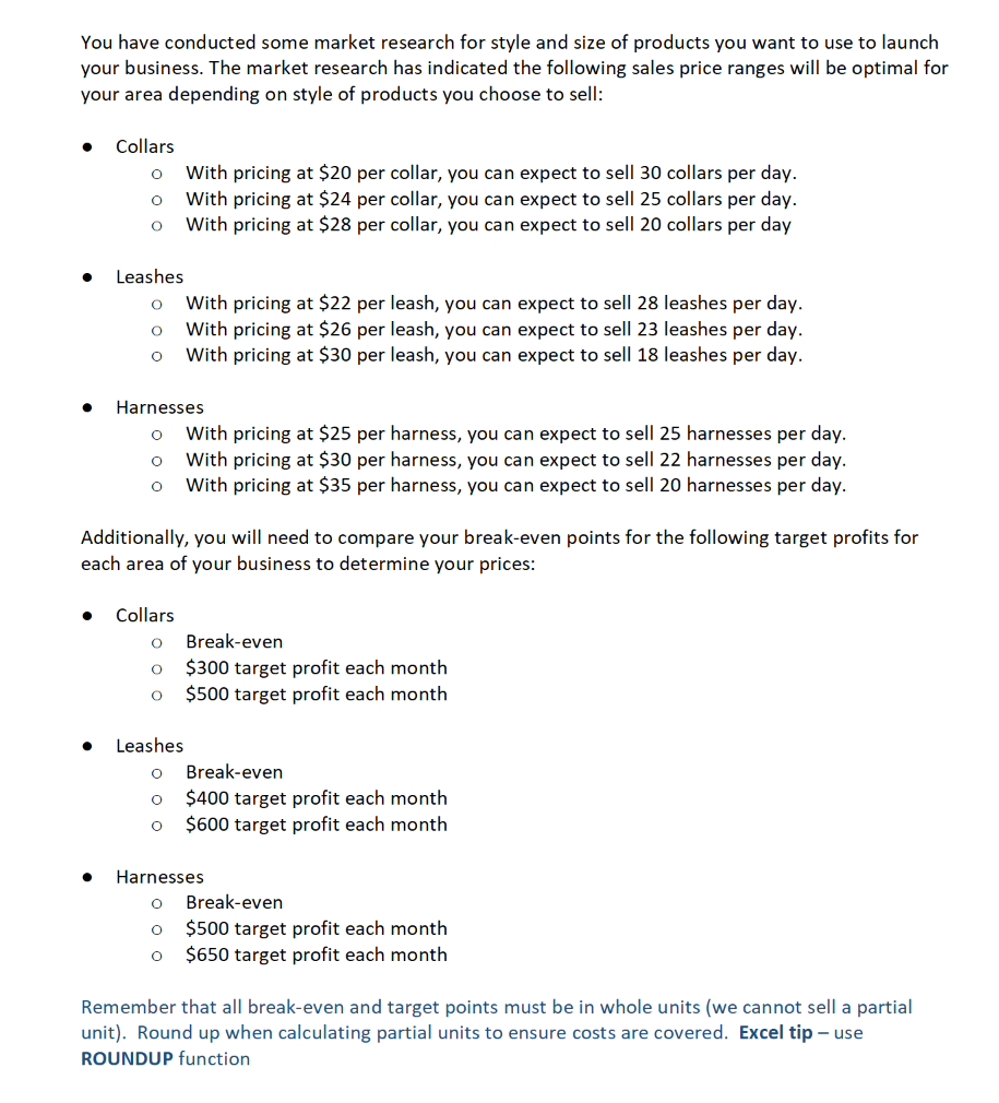 You have conducted some market research for style