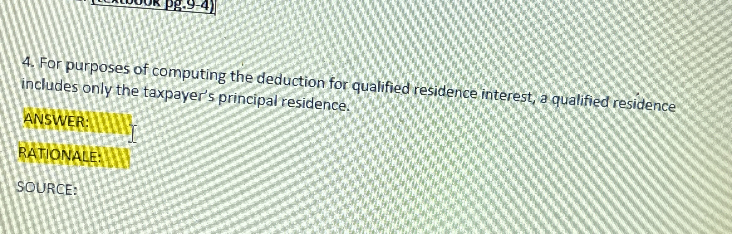 For purposes of computing the deduction for
