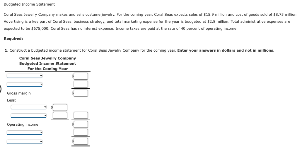 Bud geted In co me Statement Coral Seas Jewelry