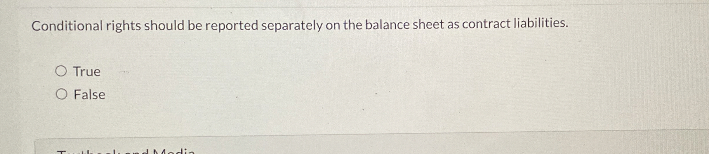 Conditional rights should be reported separately