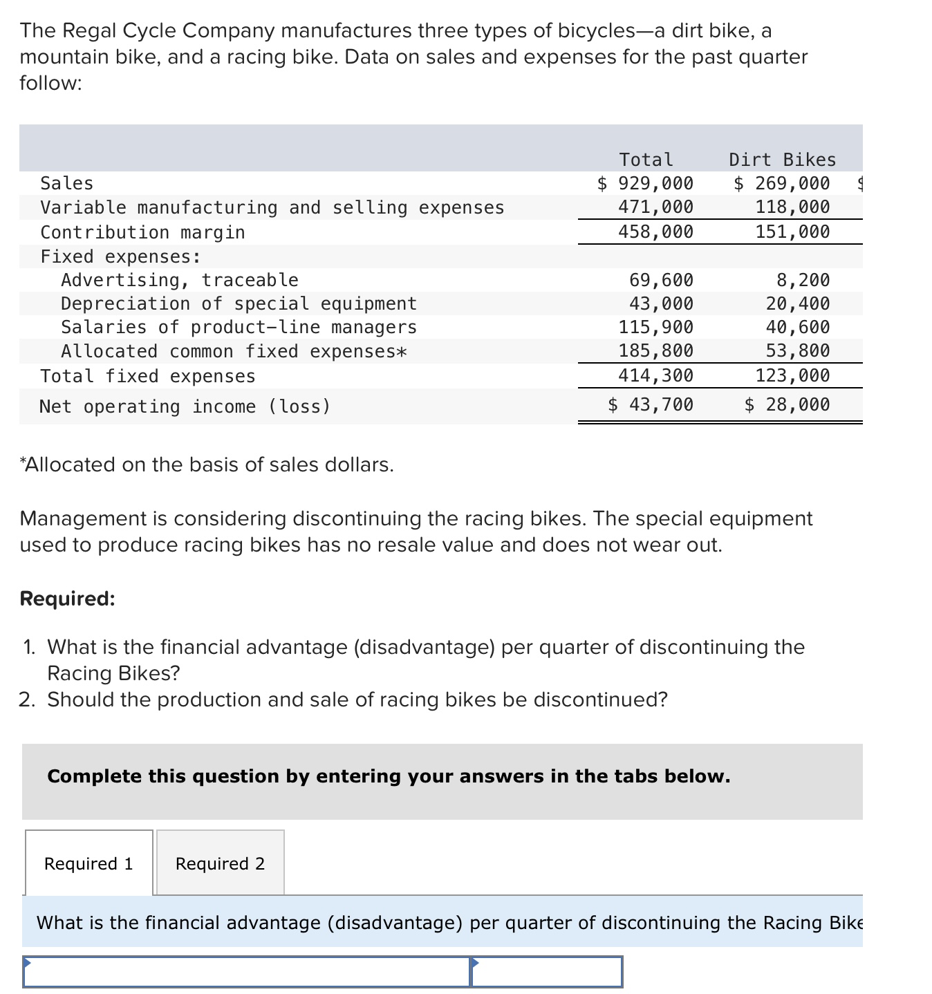The Regal Cycle Company manufactures three types