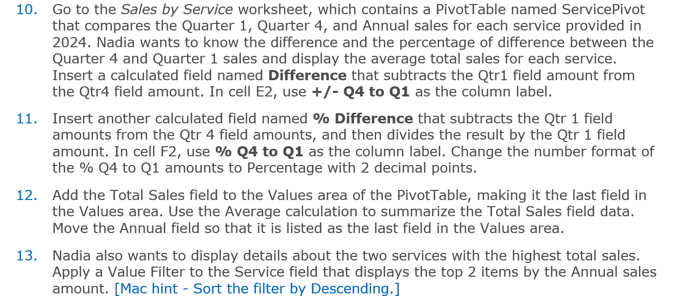 1) QUALEY CONSULTING SALES BY SERVICE Row Labels
