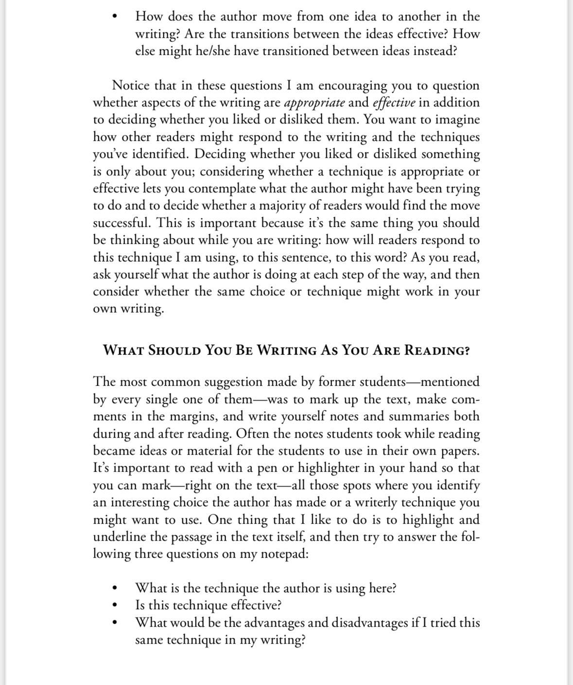 Thinking about Bunn's conception of reading like