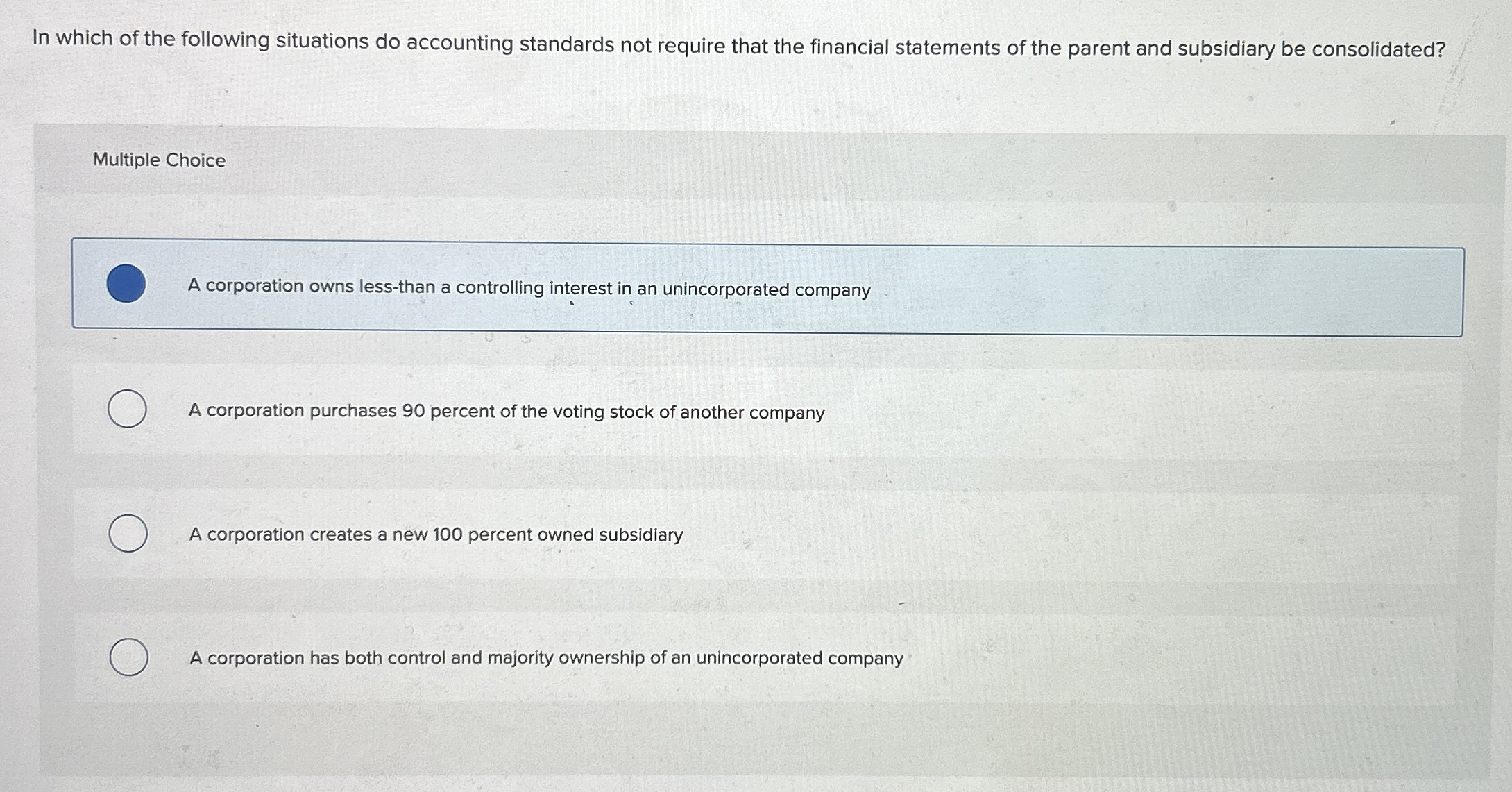 In which of the following situations do