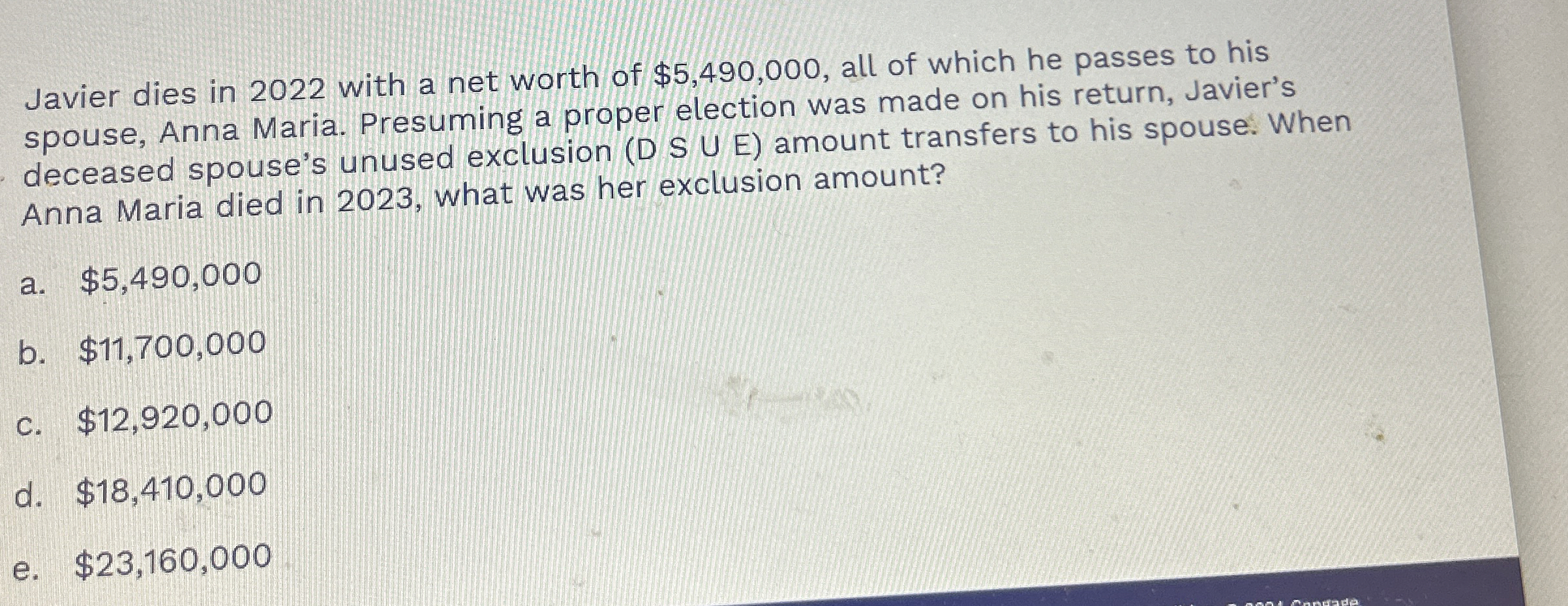 Javier dies in 2 0 2 2 with a net worth of $ 5 ,