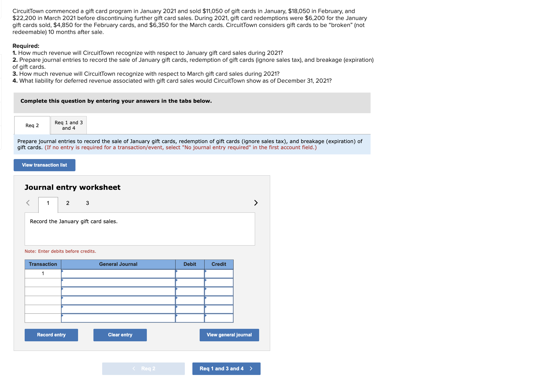 CircuitTown commenced a gift card program in