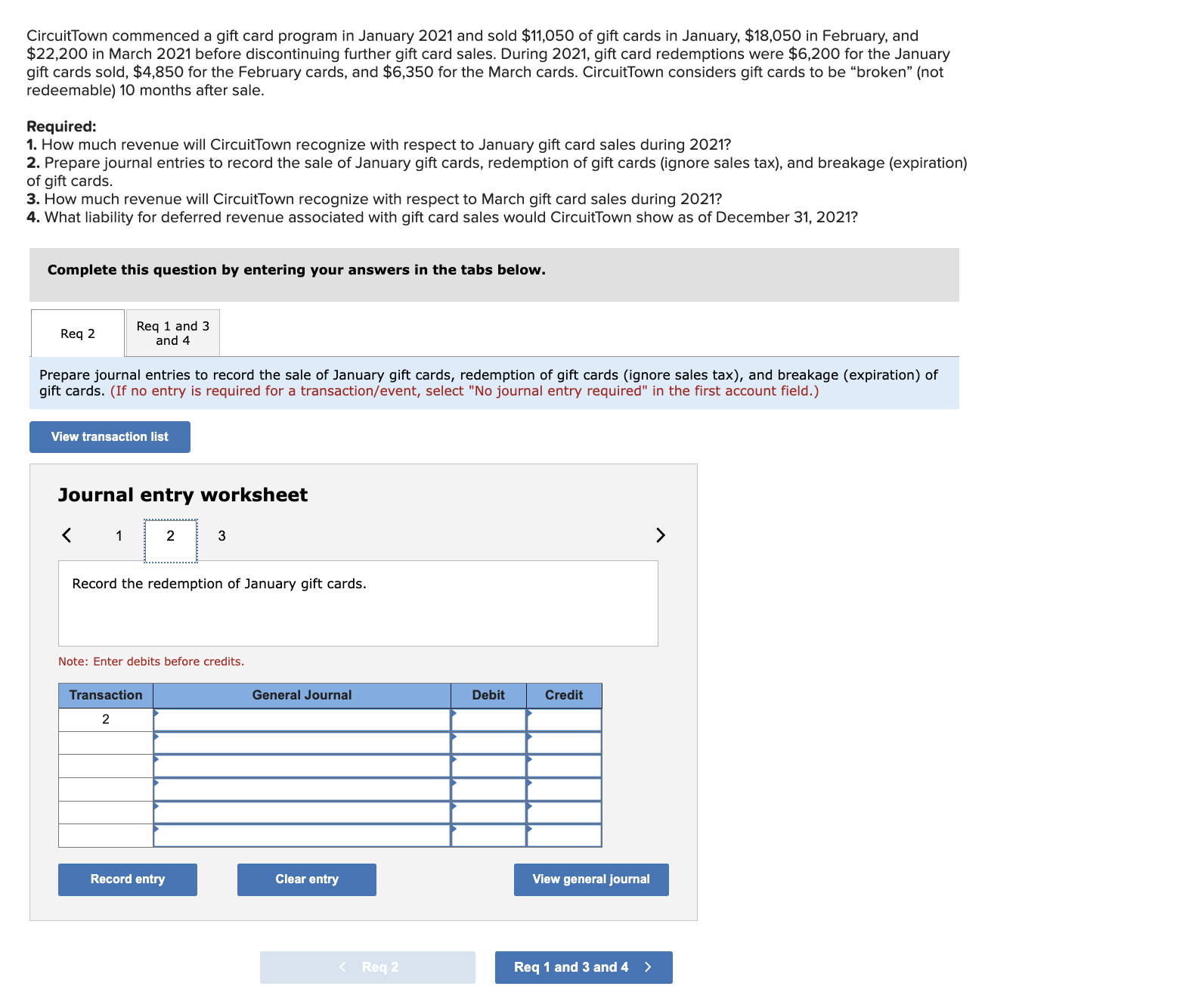 CircuitTown commenced a gift card program in