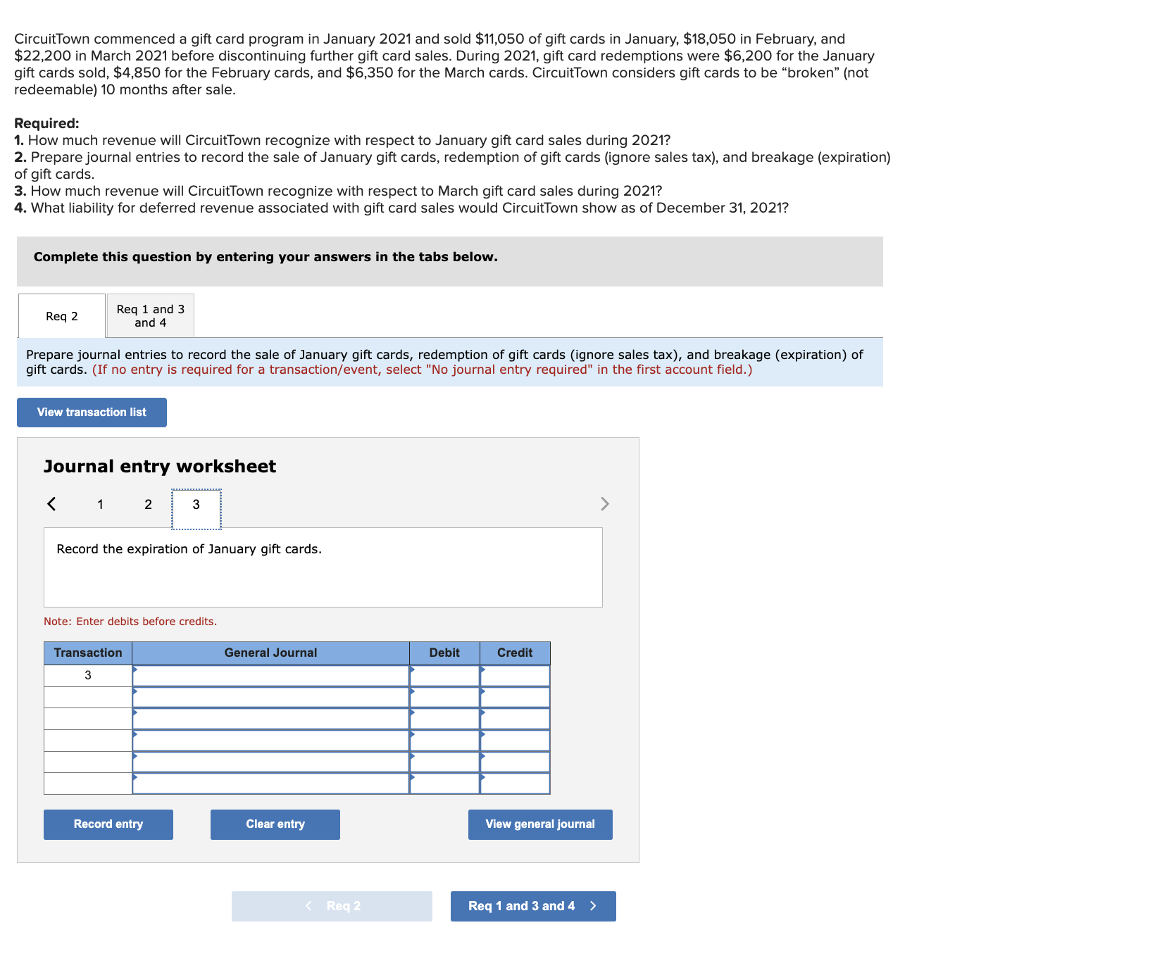 CircuitTown commenced a gift card program in