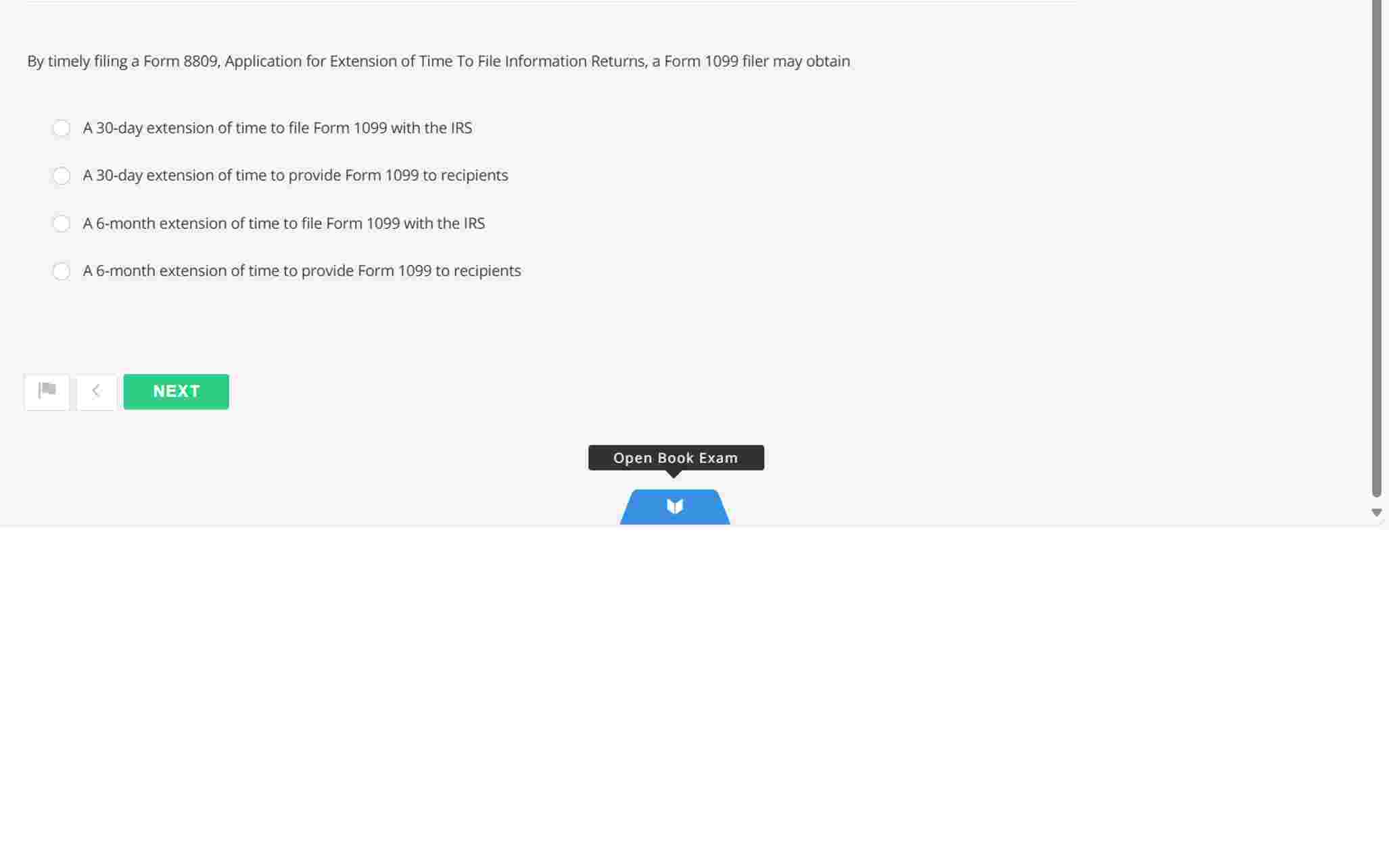 By timely filing a Form 8 8 0 9 , Application for