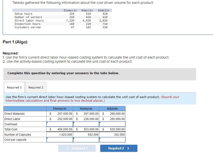 2 Required Information Problem 5-45 (Algo)