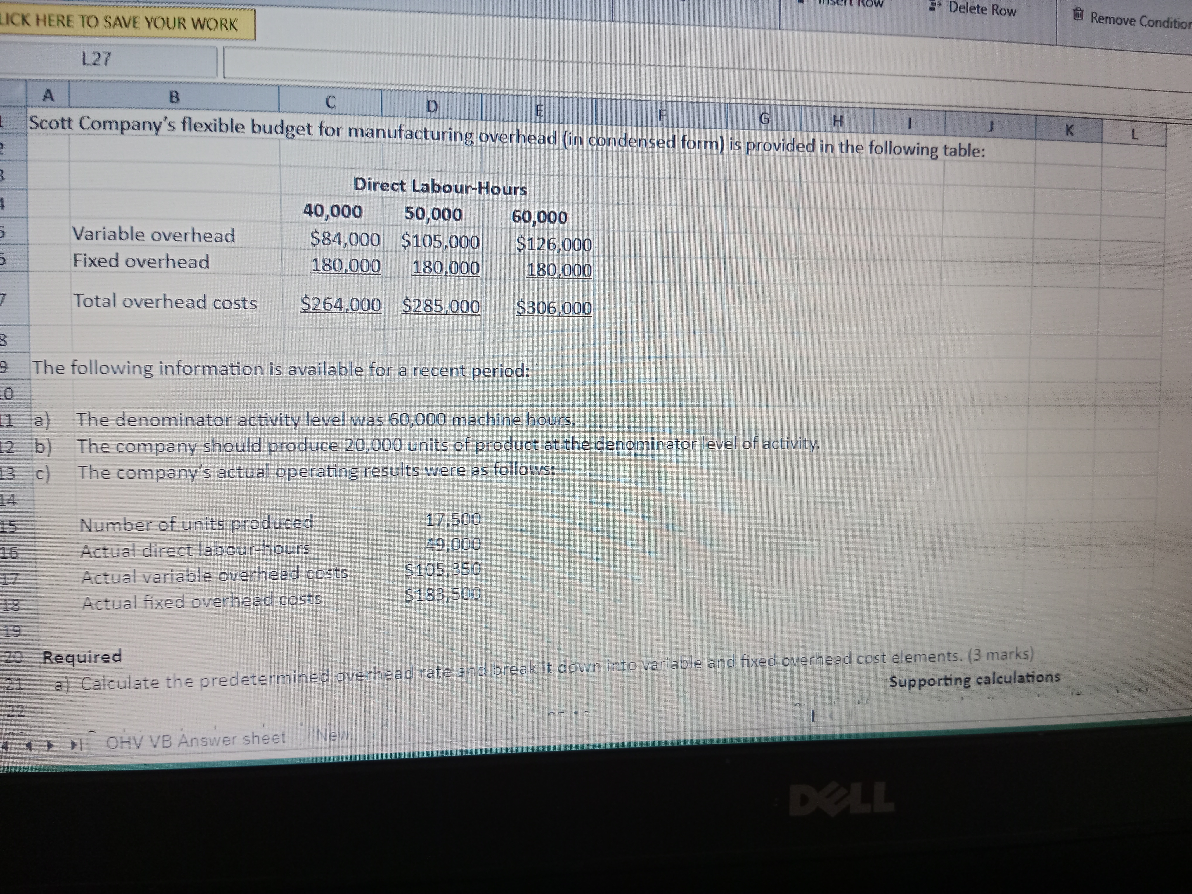 * Delete Row Remove Condition ICK HERE TO SAVE