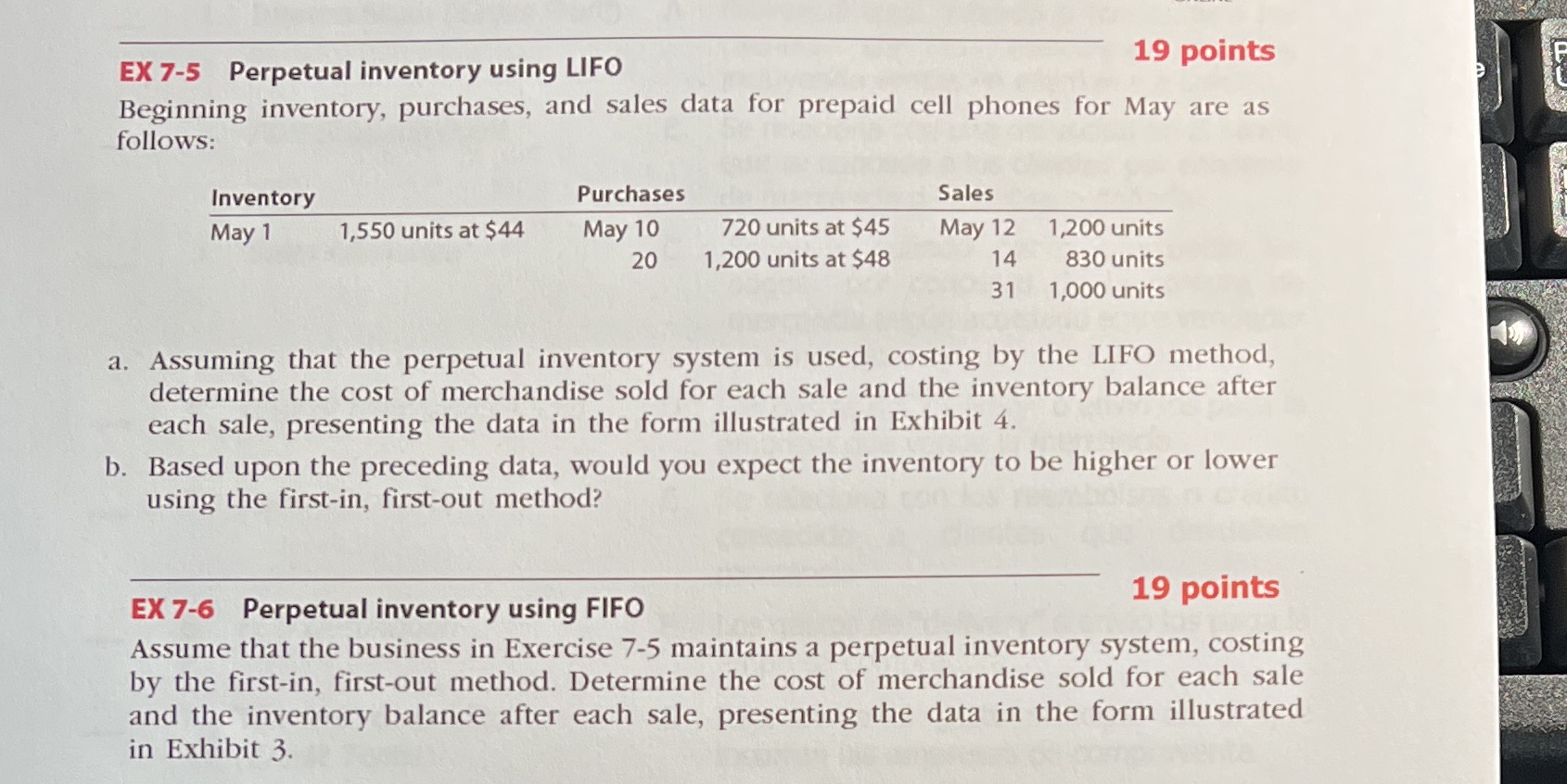 I have 7-5 done! Having issues with Ex 7-6! EX