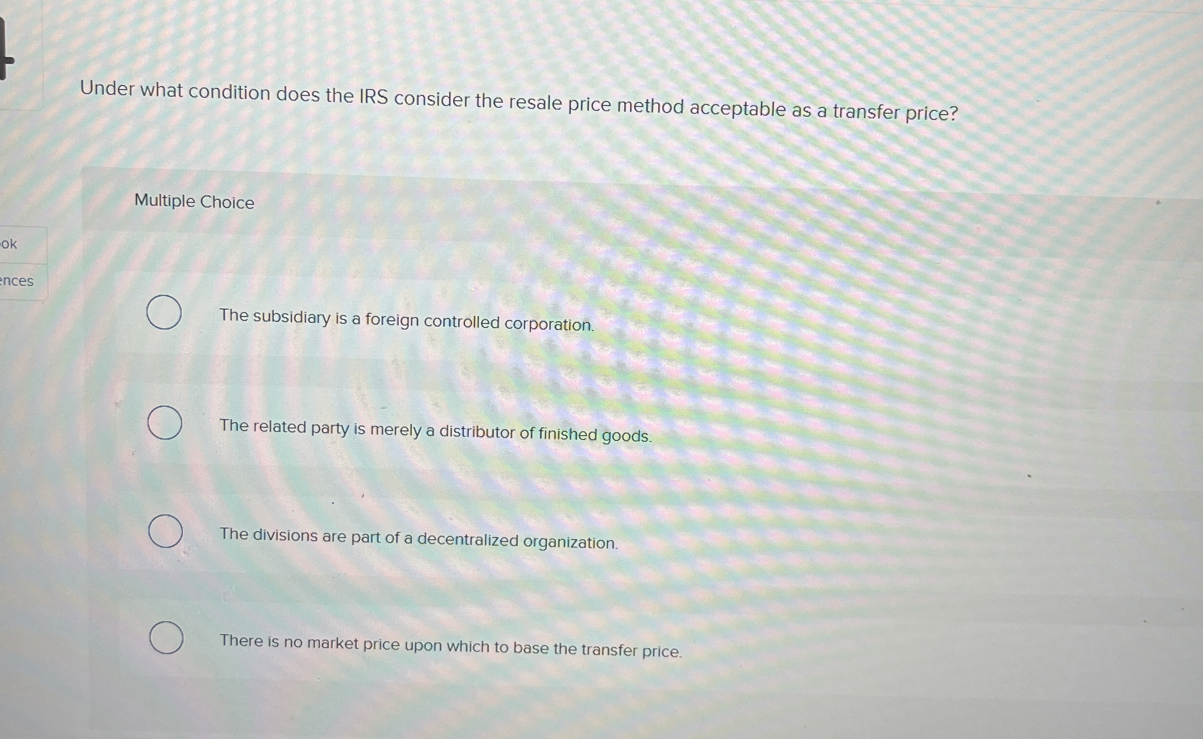 Under what condition does the IRS consider the