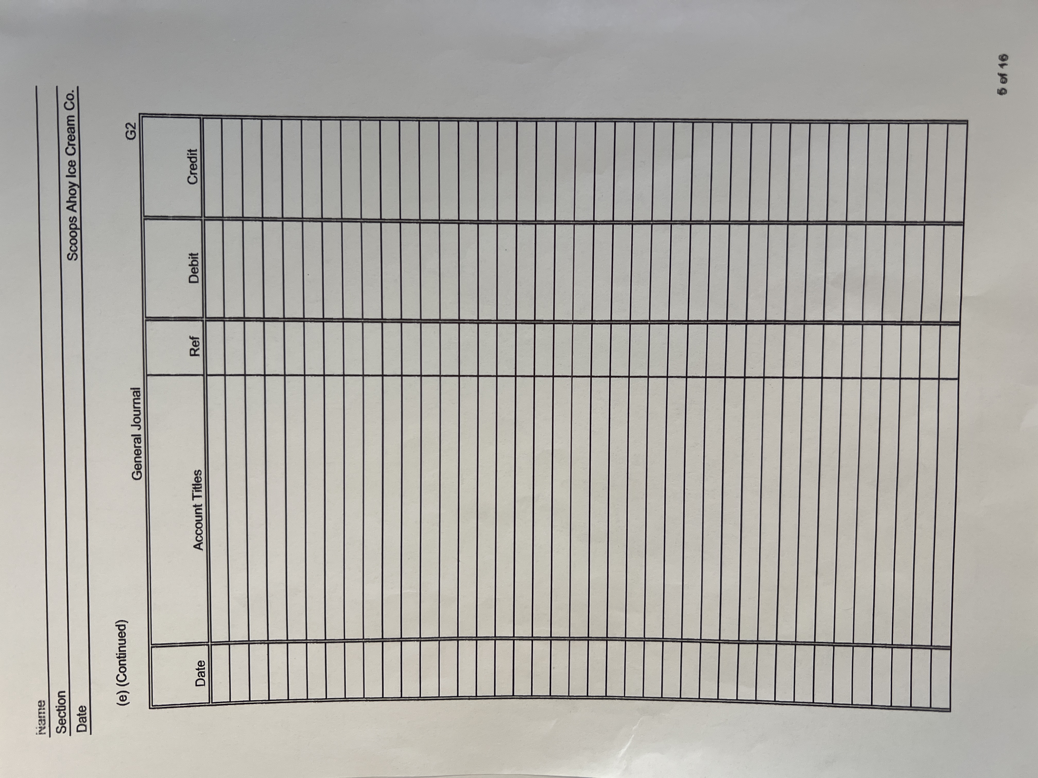 ACC 1021 Mini Practice Set Project transactions