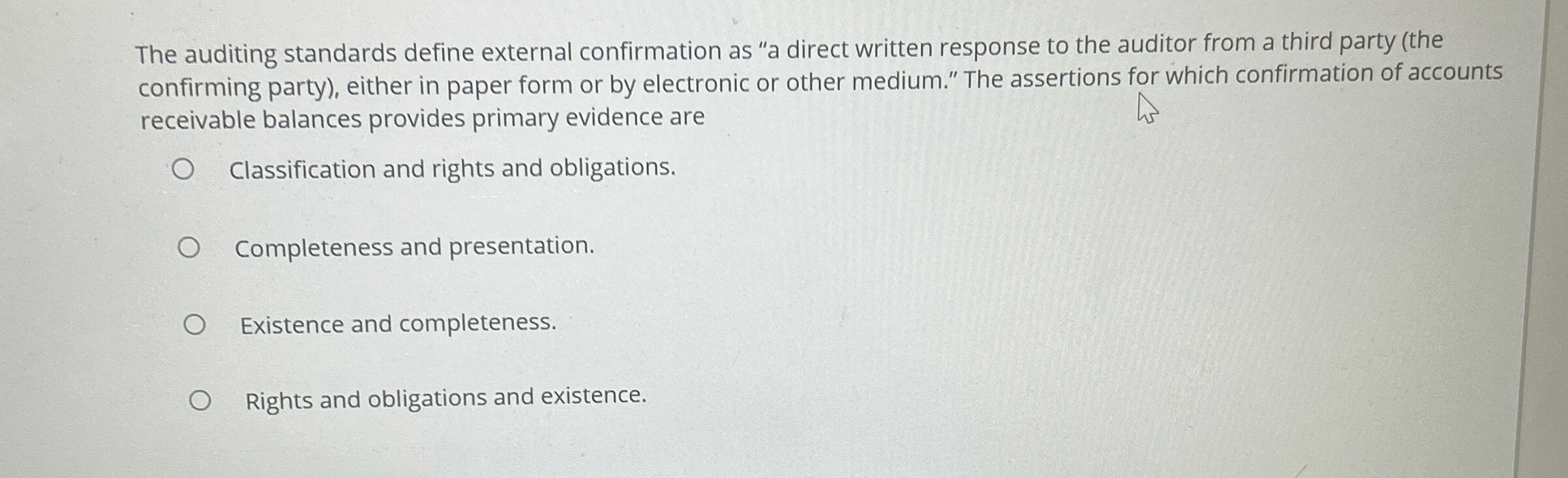 The auditing standards define external