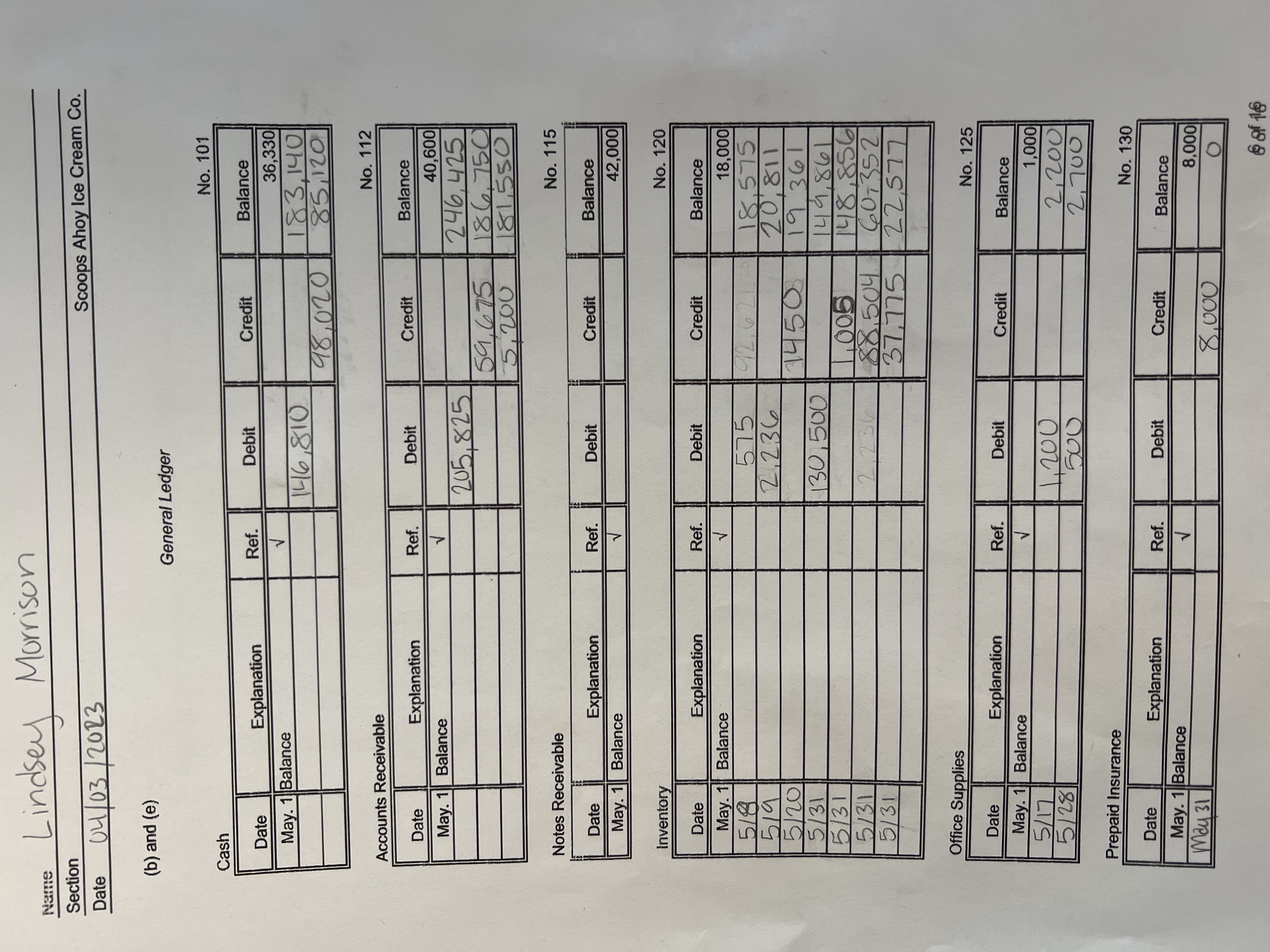 ACC 1021 Mini Practice Set Project transactions