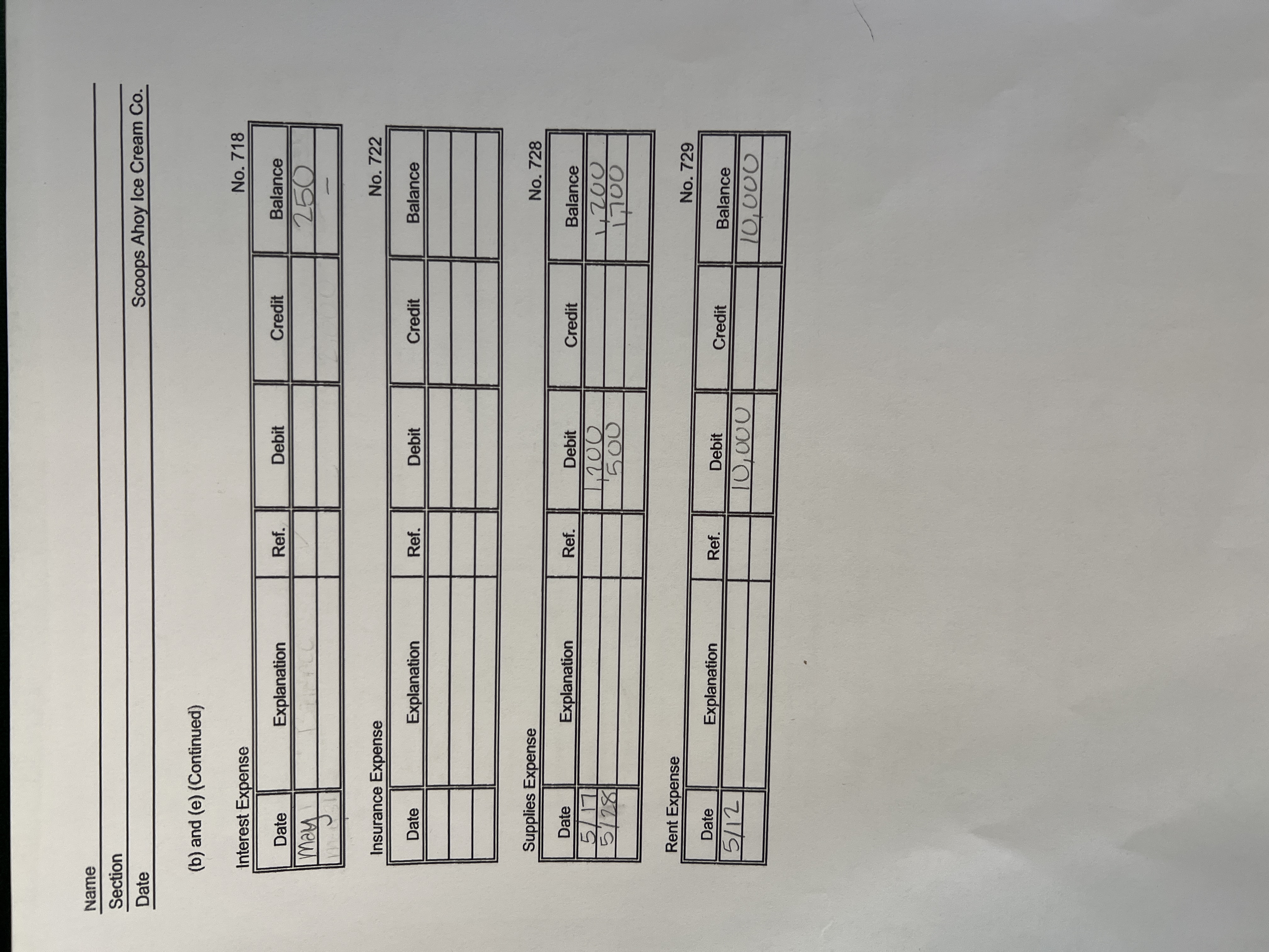 ACC 1021 Mini Practice Set Project transactions