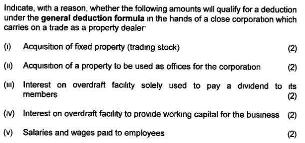 Indicate, with a reason, whether the following