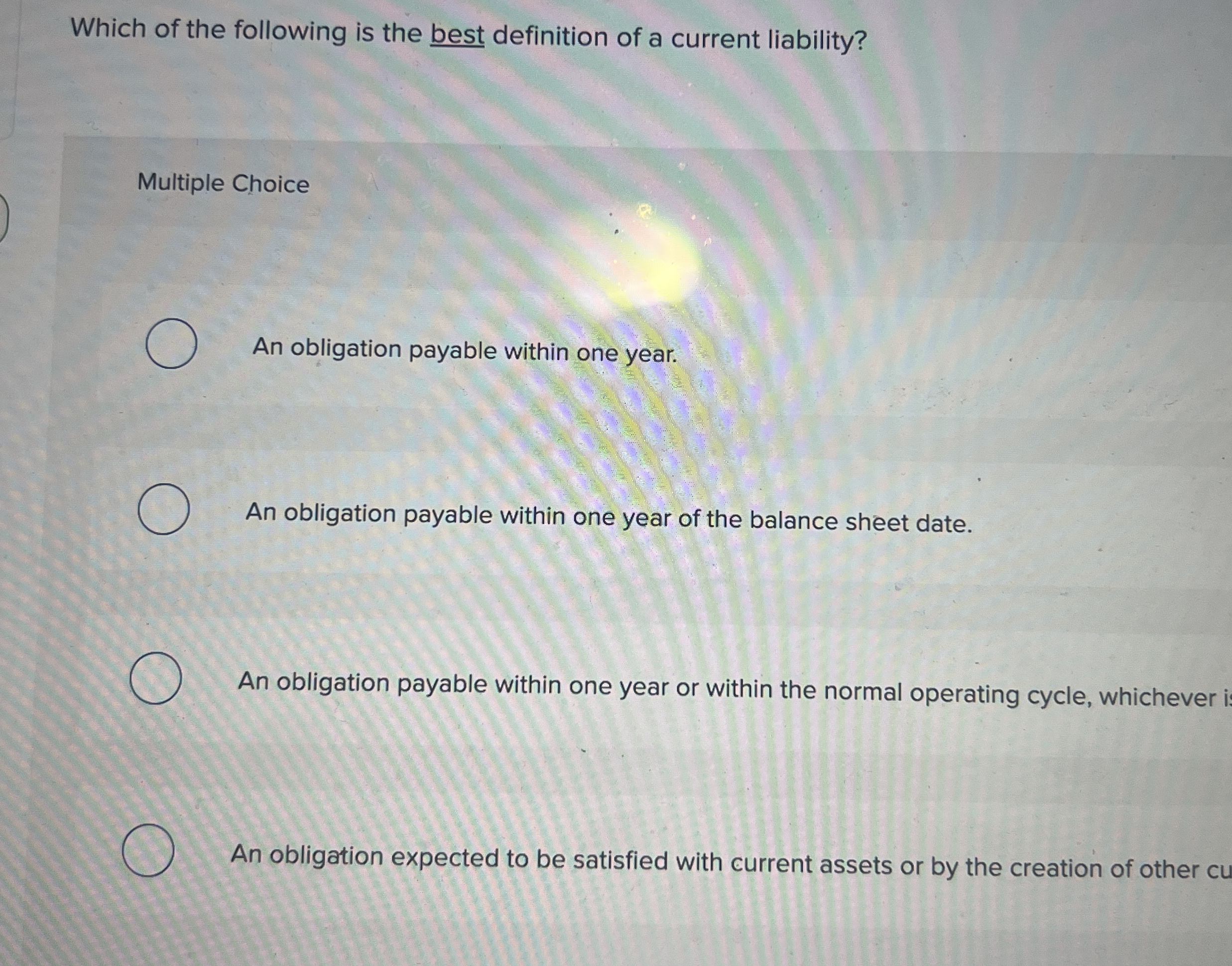 Which of the following is the best definition of