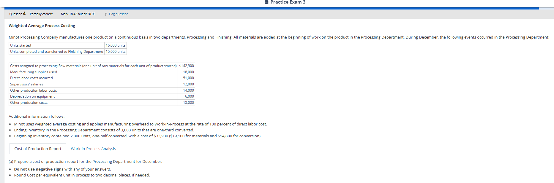 Additional information follows: - Minot uses