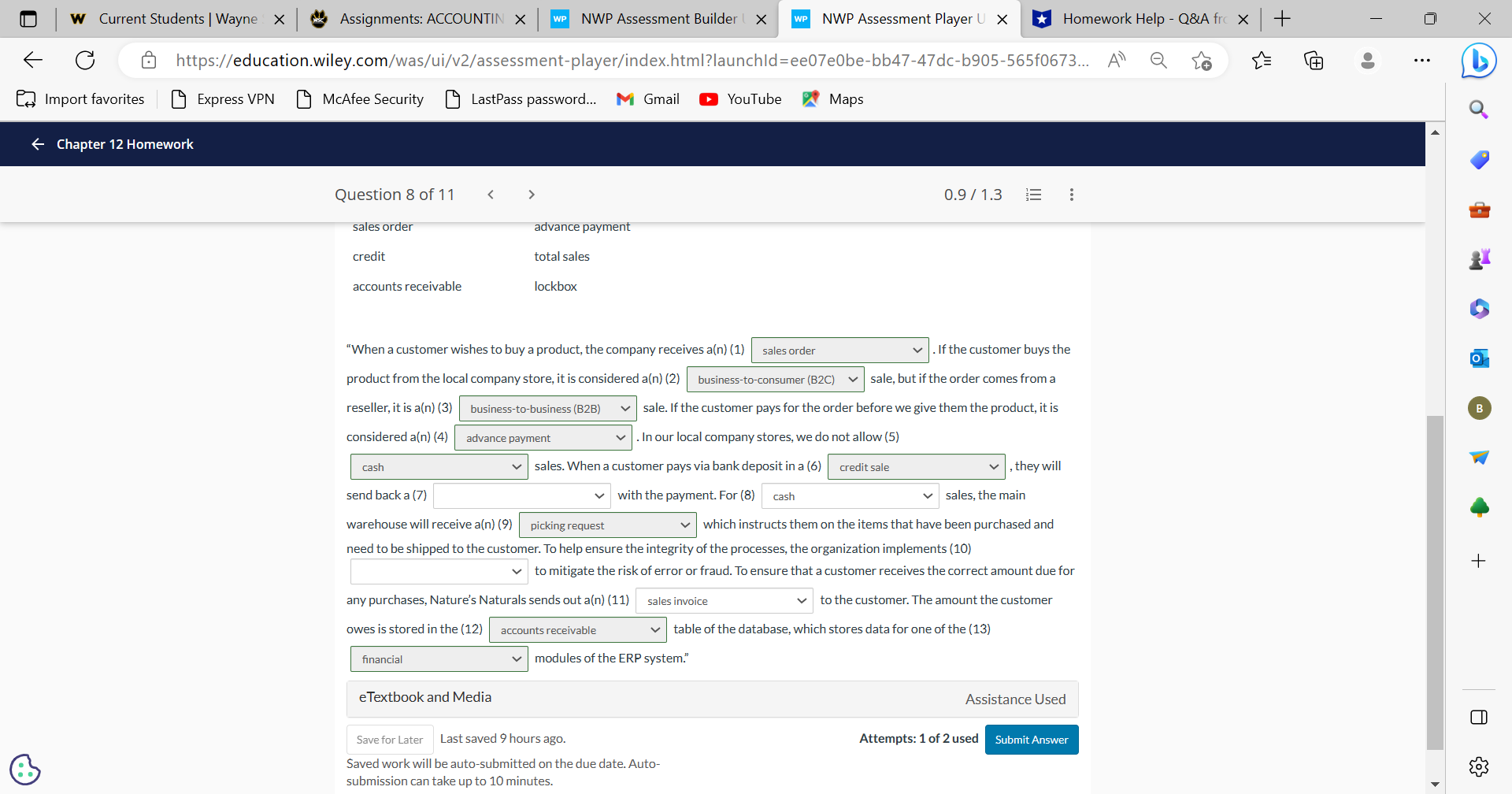 W Current Students | Wayne State C X Assignments: