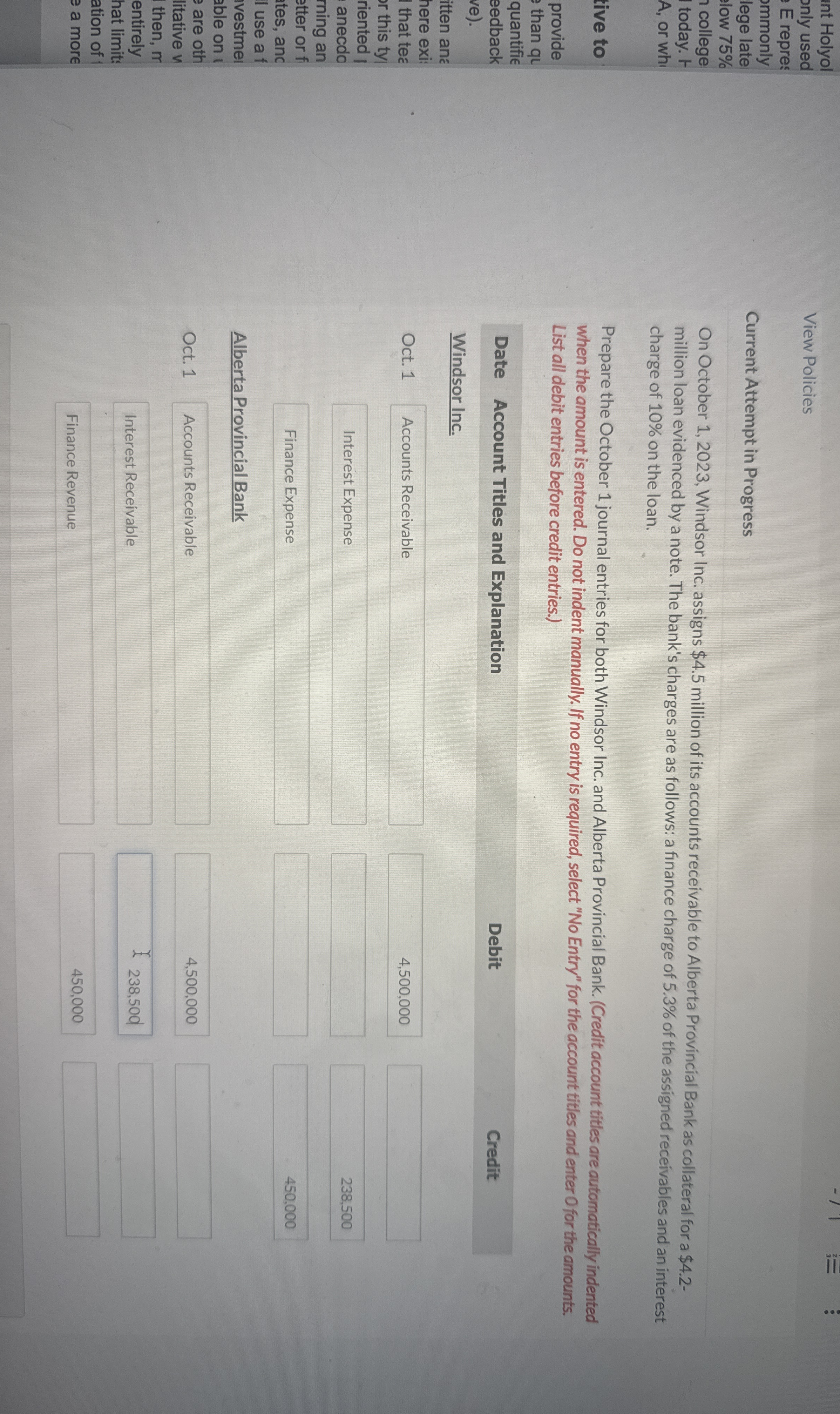 View Policies Current Attempt in Progress On