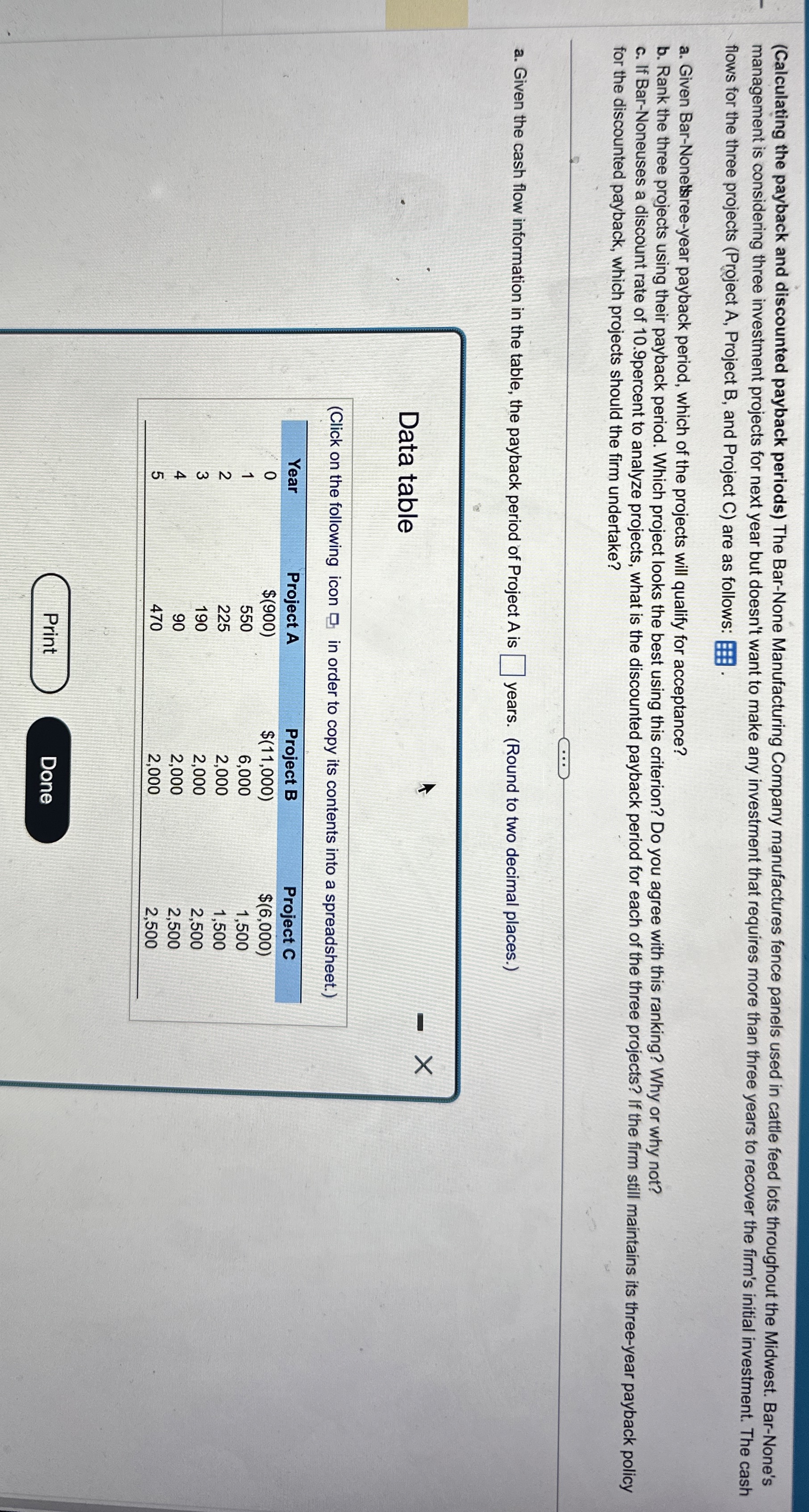 ( Calculating the payback and discounted payback