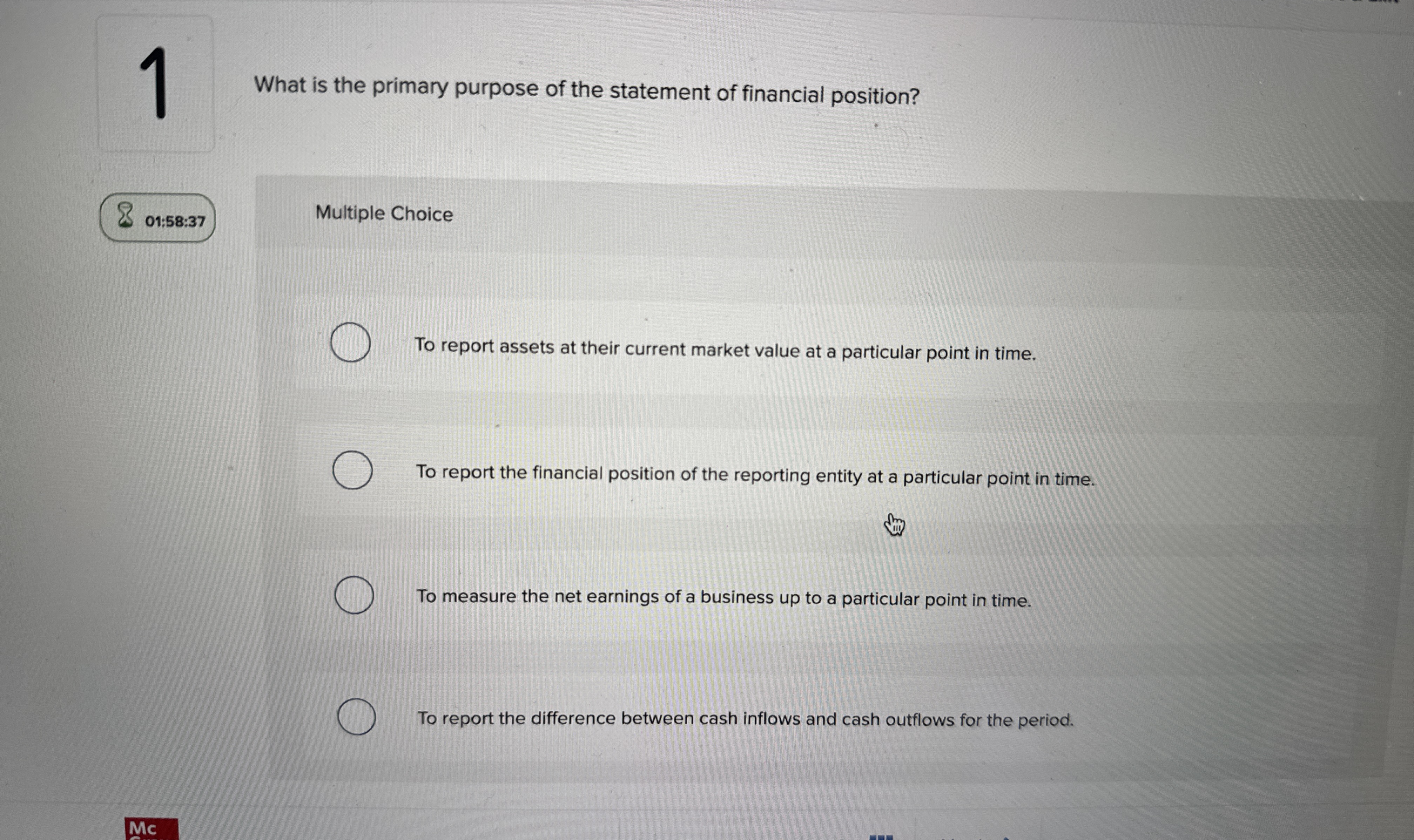 1 What is the primary purpose of the statement of