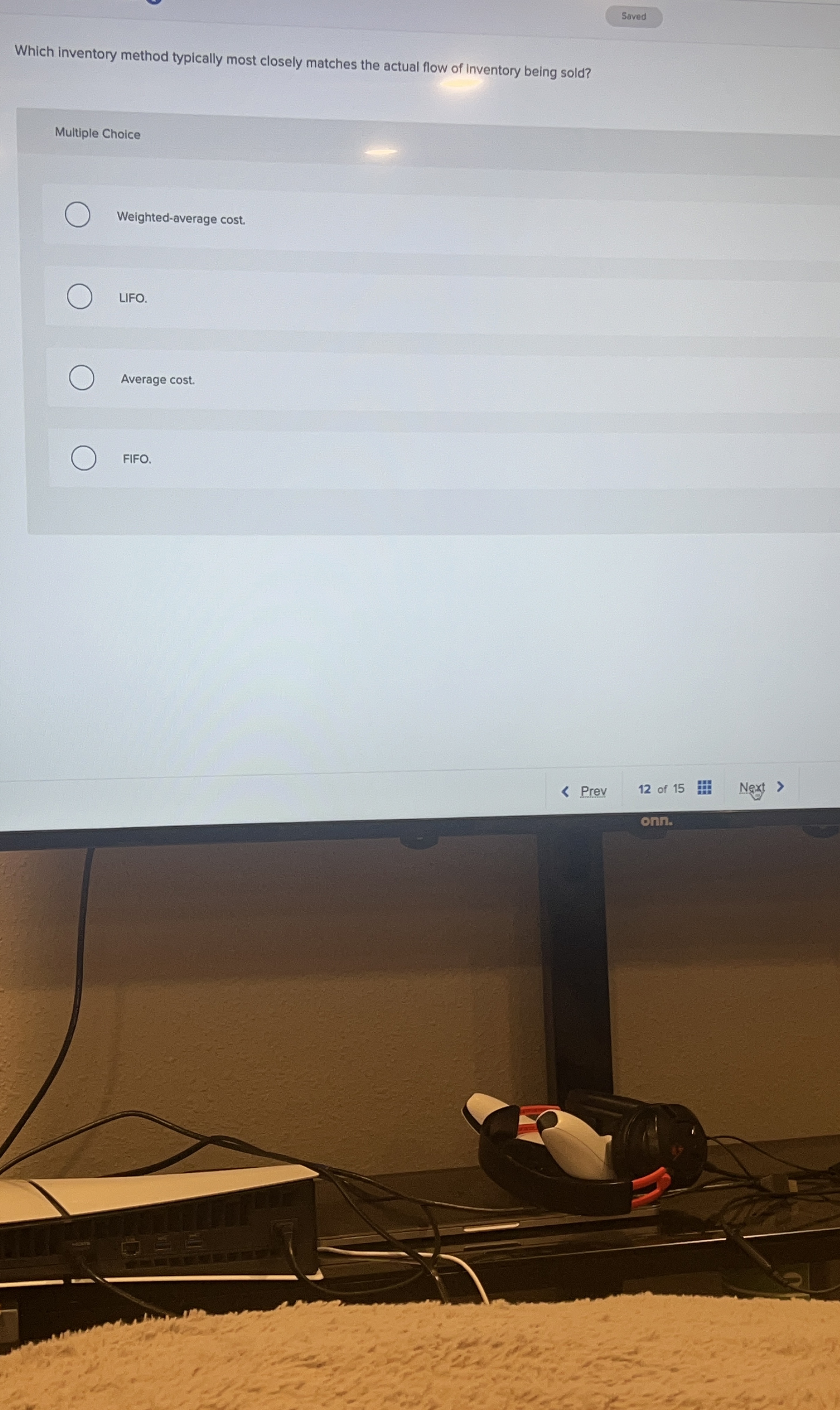 Which inventory method typically most closely