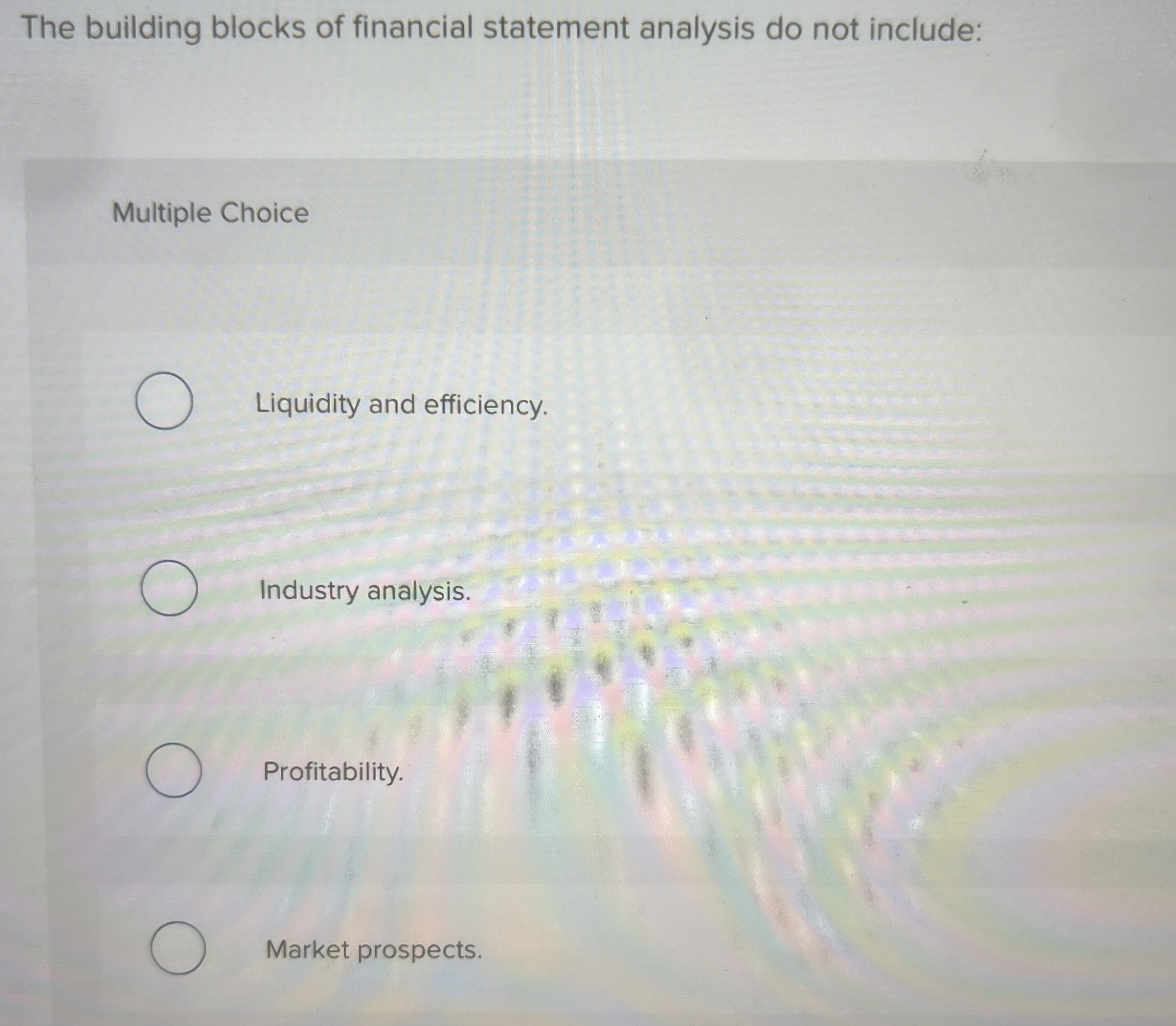 The building blocks of financial statement