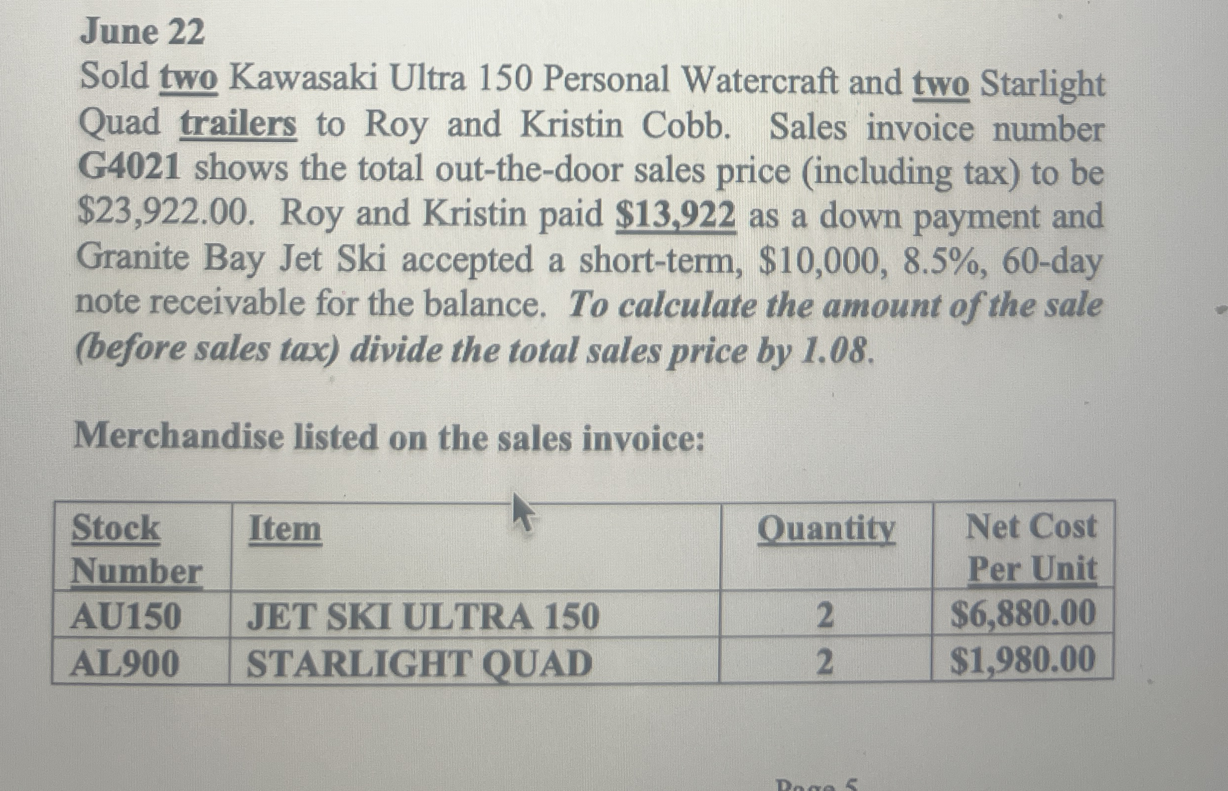 Make a debit credit data entry for - June 2 2