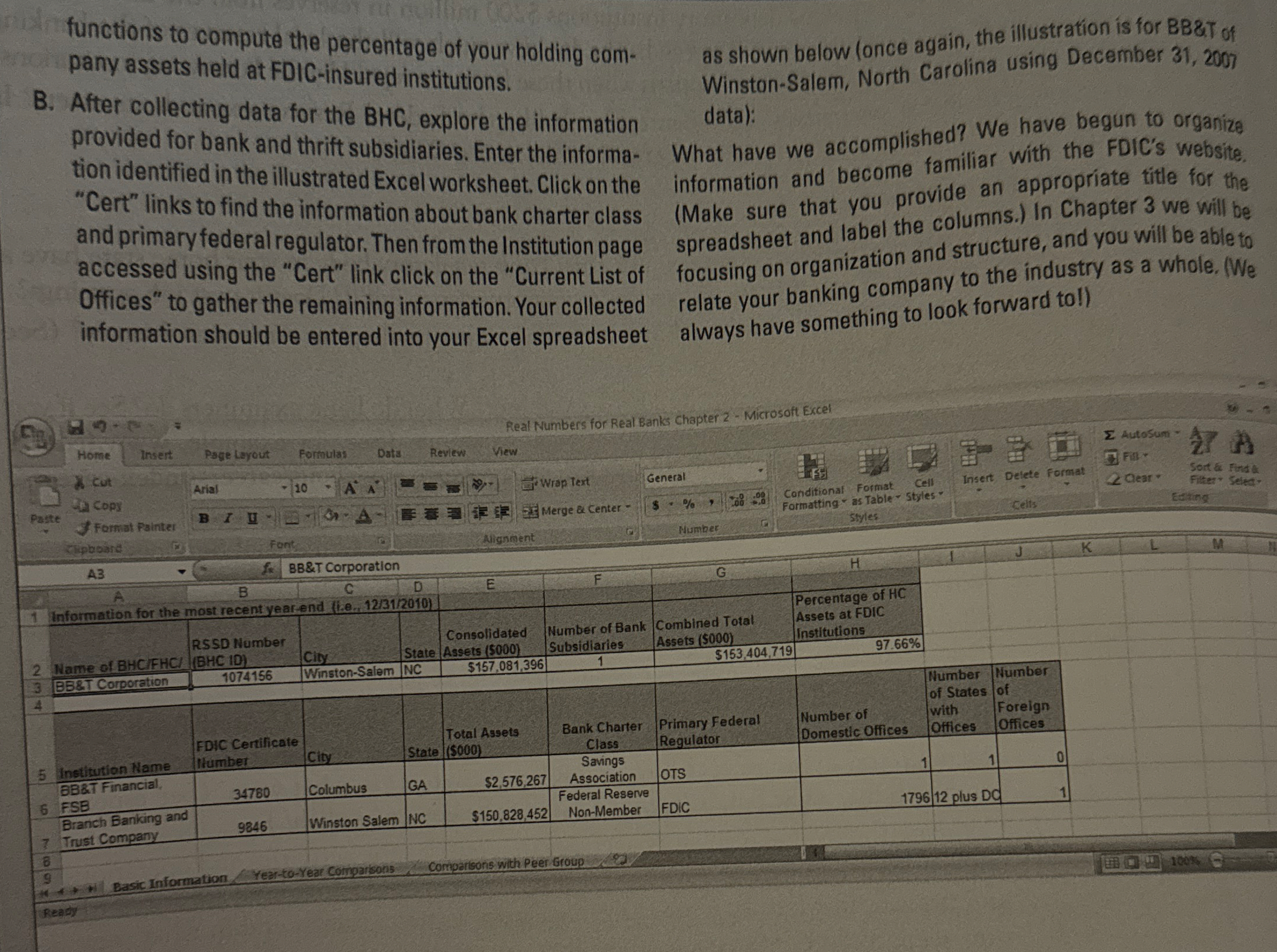 REAL NUMBERS FOR REAL BANKS Continuing Case