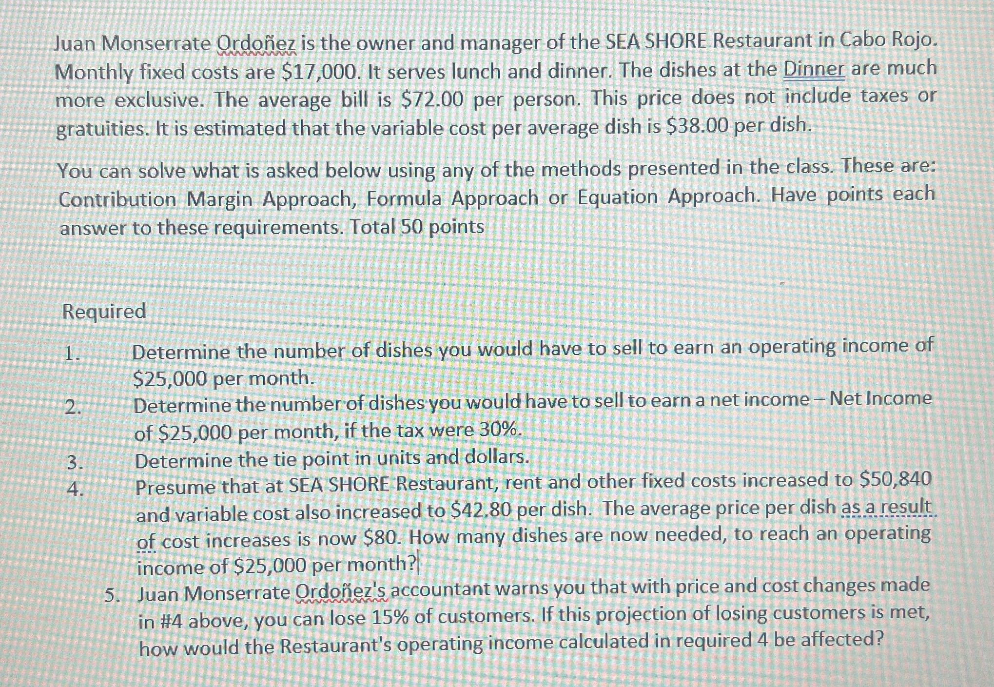 I need help with this exercise to study about the