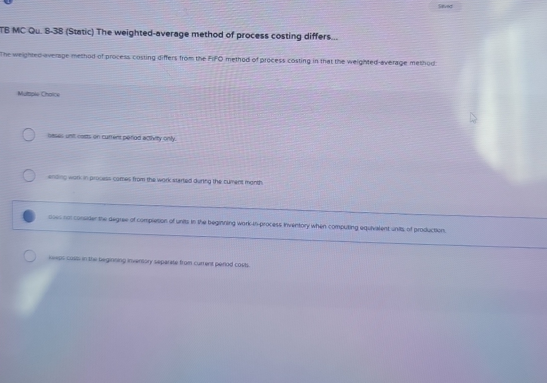 5 . ved TB MC Qu . 8 - 3 8 ( Static ) The