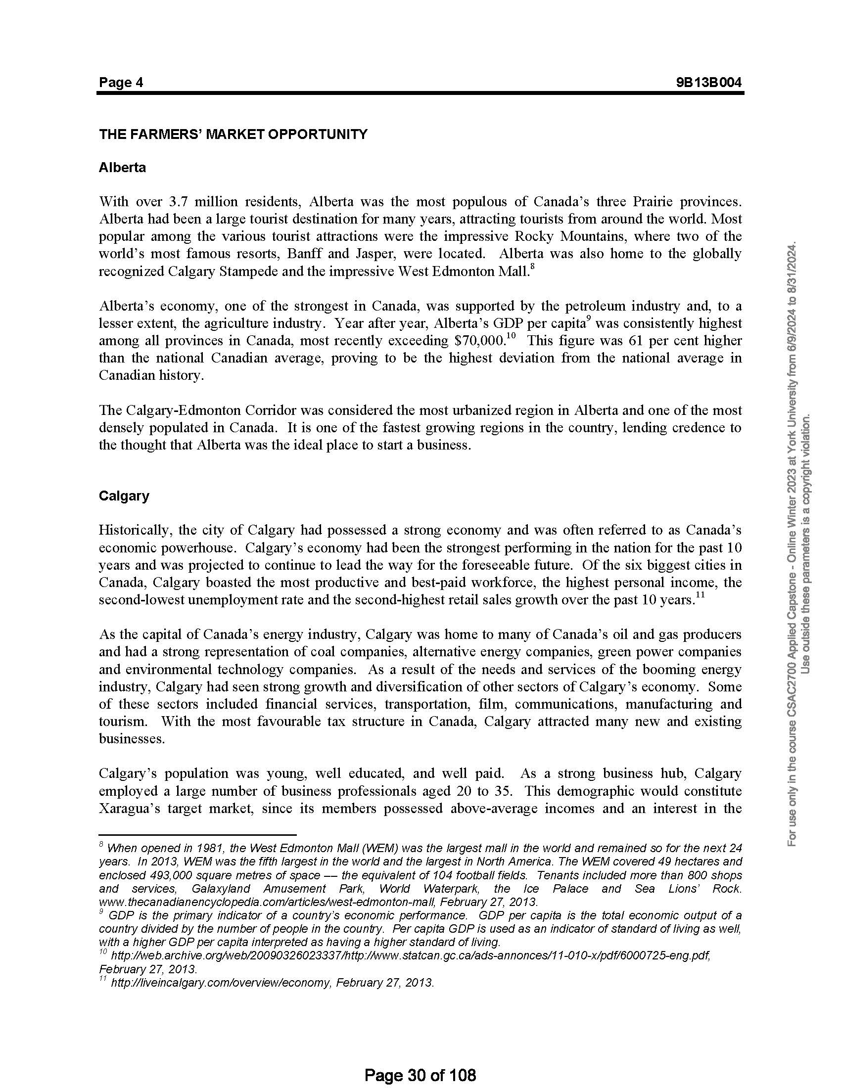 Based on the attached case: Create a projected