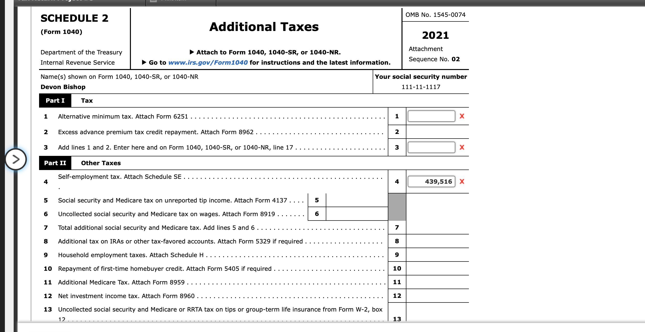 Instructions Form 1040 Schedule 1 Schedule 2