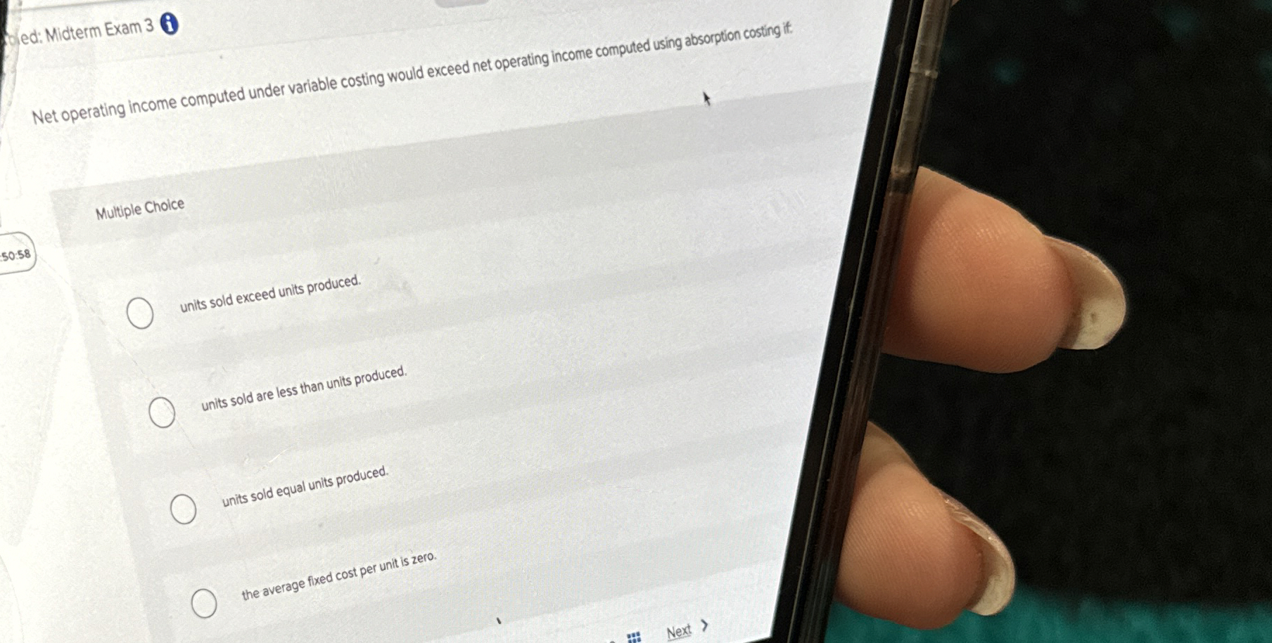 bled: Midterm Exam 3 Net operating income