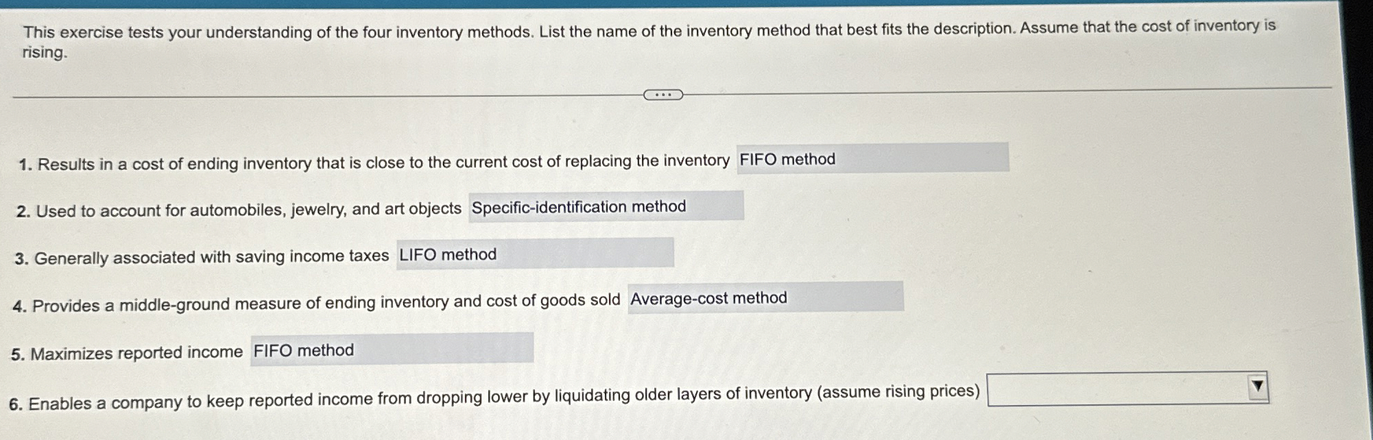 This exercise tests your understanding of the