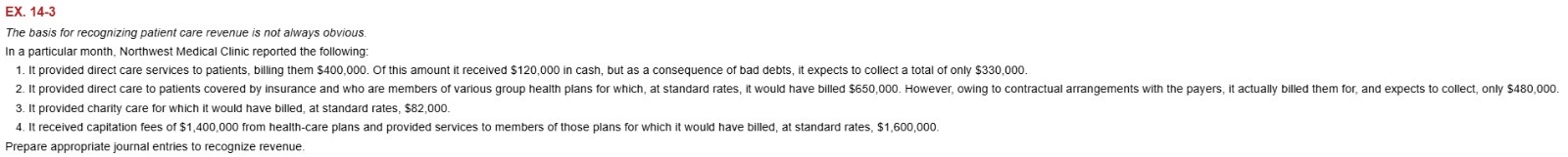 EX . 1 4 - 3 The basis for recognizing patient