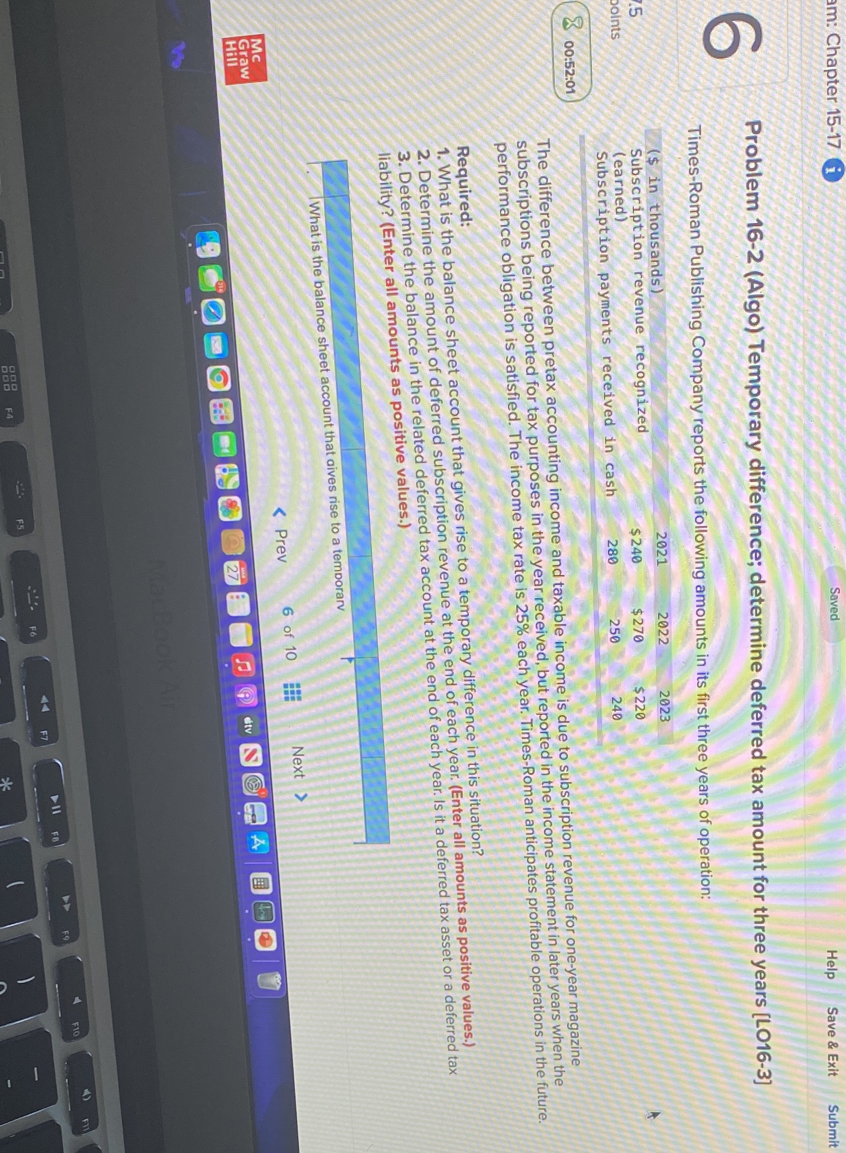 m: Chapter 15-17 Saved Help Save & Exit Submit