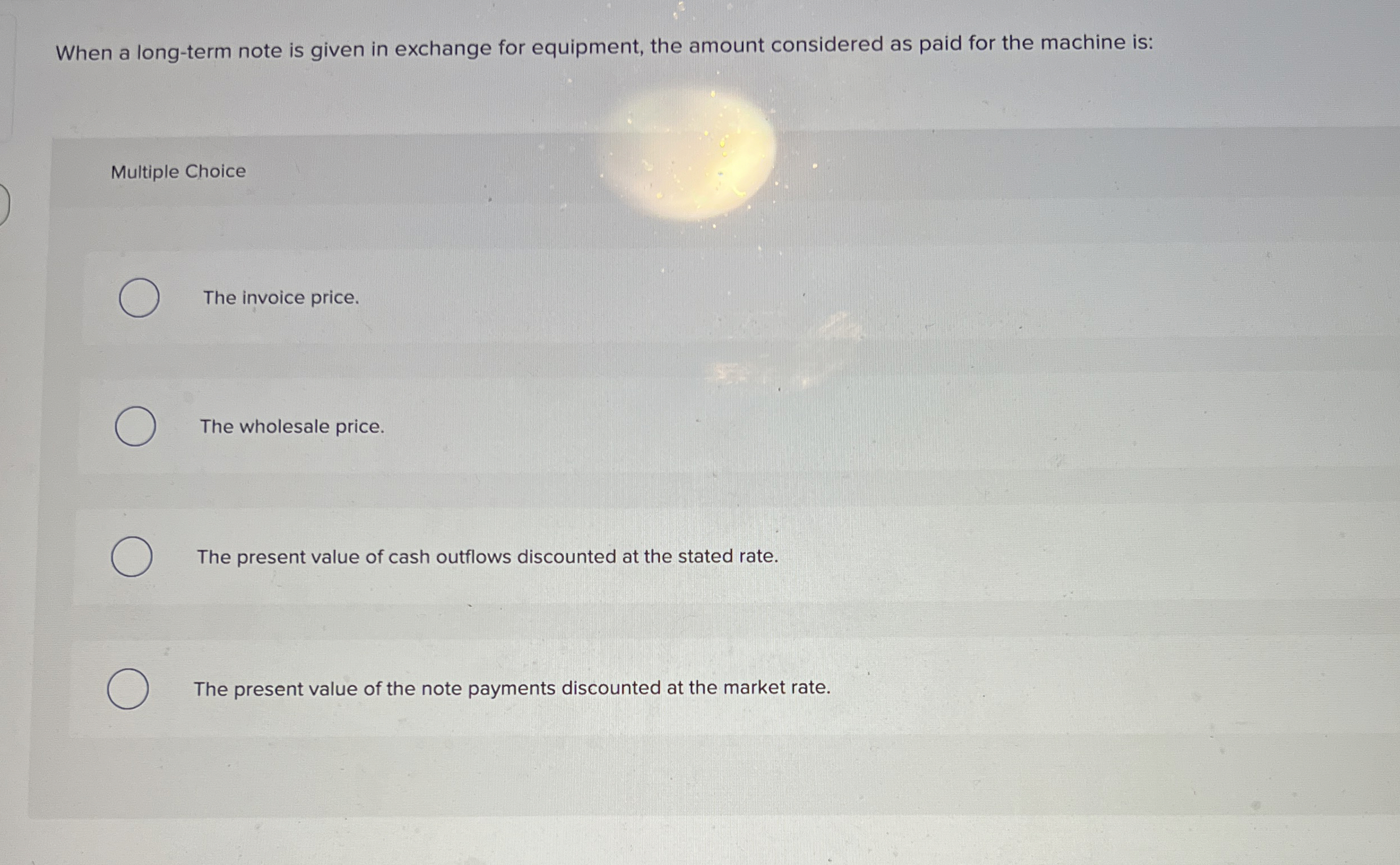 When a long - term note is given in exchange for